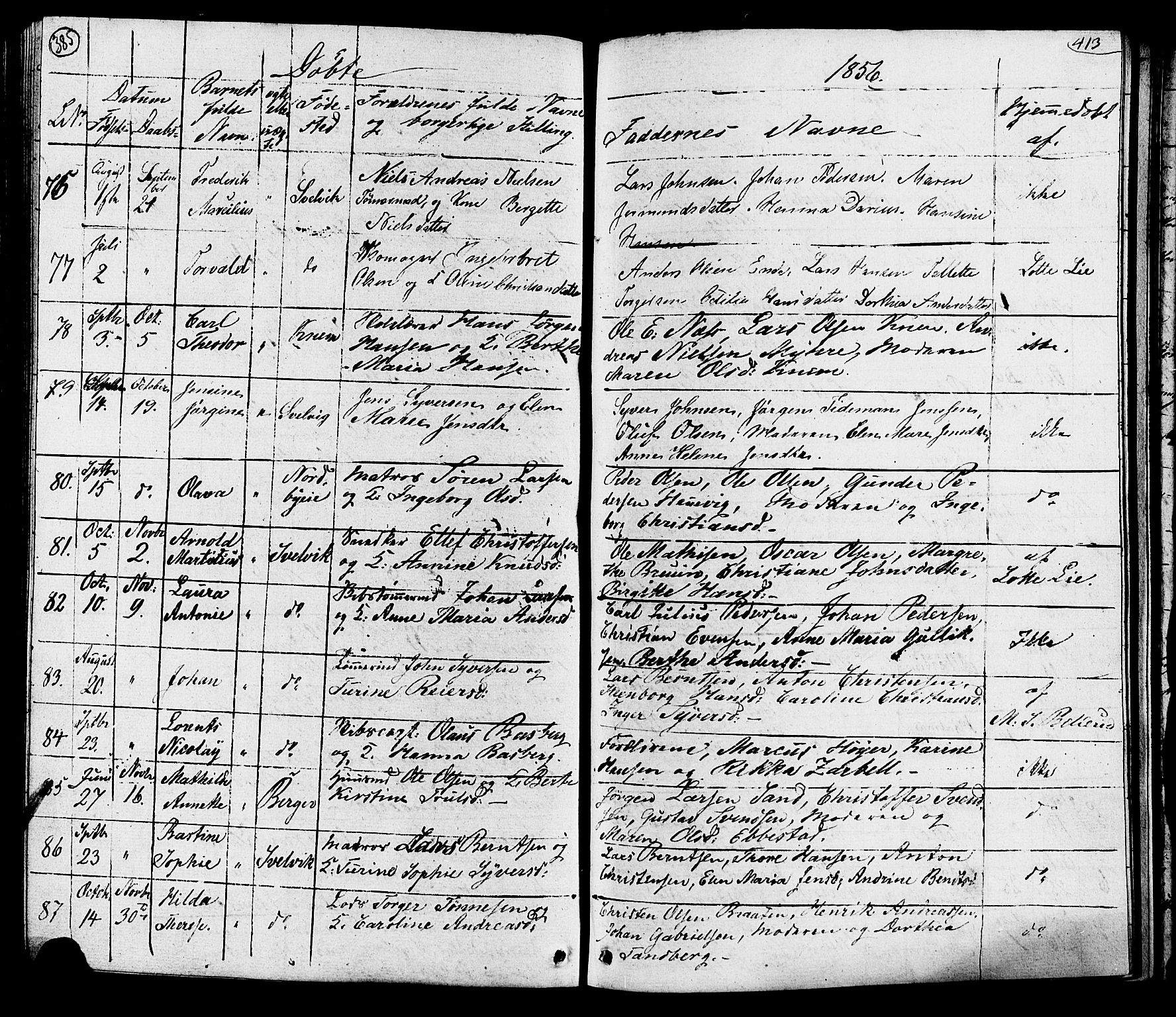 Hurum kirkebøker, AV/SAKO-A-229/G/Ga/L0002: Parish register (copy) no. I 2, 1827-1857, p. 385