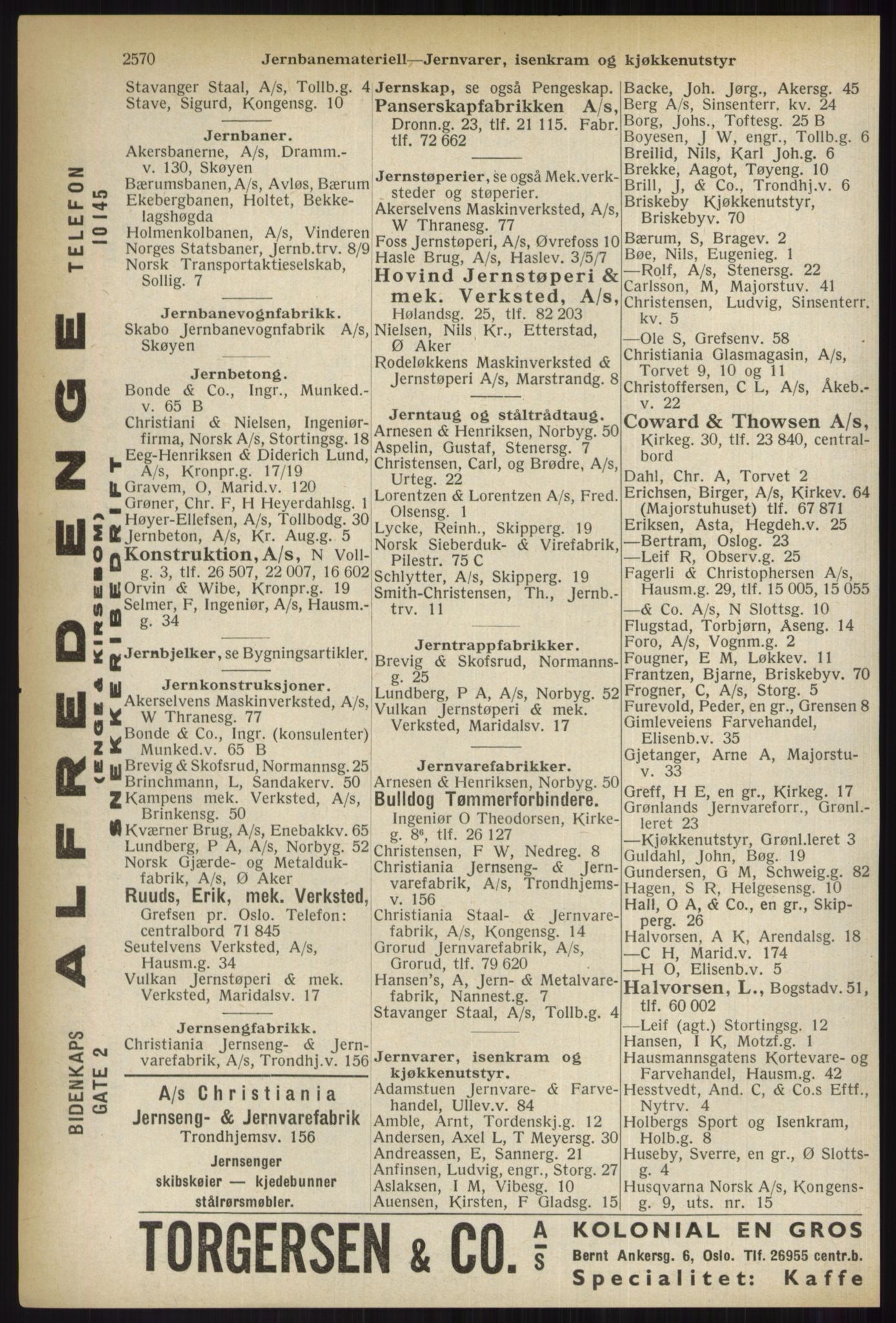Kristiania/Oslo adressebok, PUBL/-, 1937, p. 2570