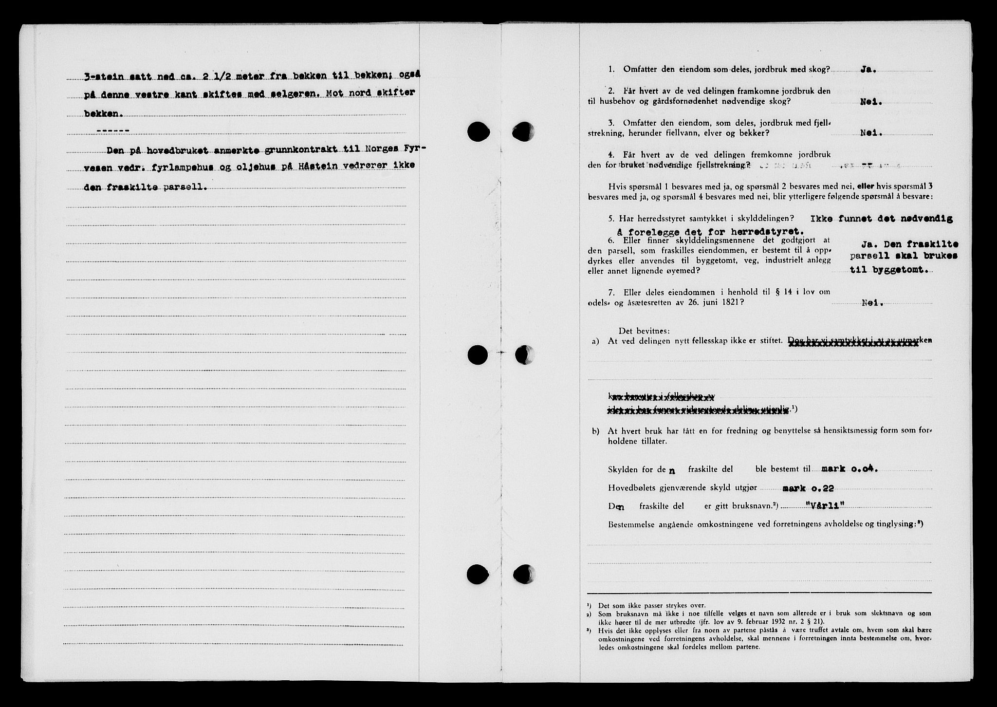 Flekkefjord sorenskriveri, SAK/1221-0001/G/Gb/Gba/L0063: Mortgage book no. A-11, 1947-1948, Diary no: : 1046/1947