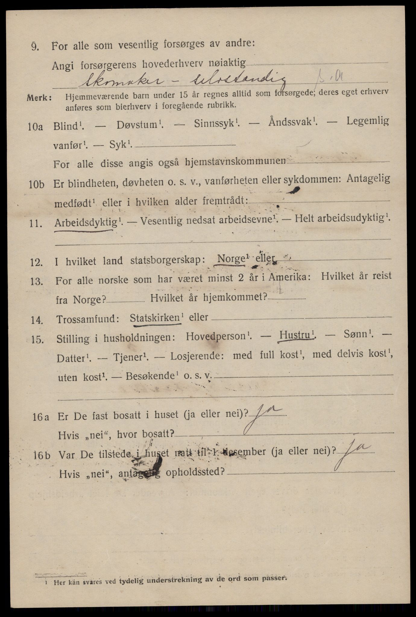 SAST, 1920 census for Stavanger, 1920, p. 69955