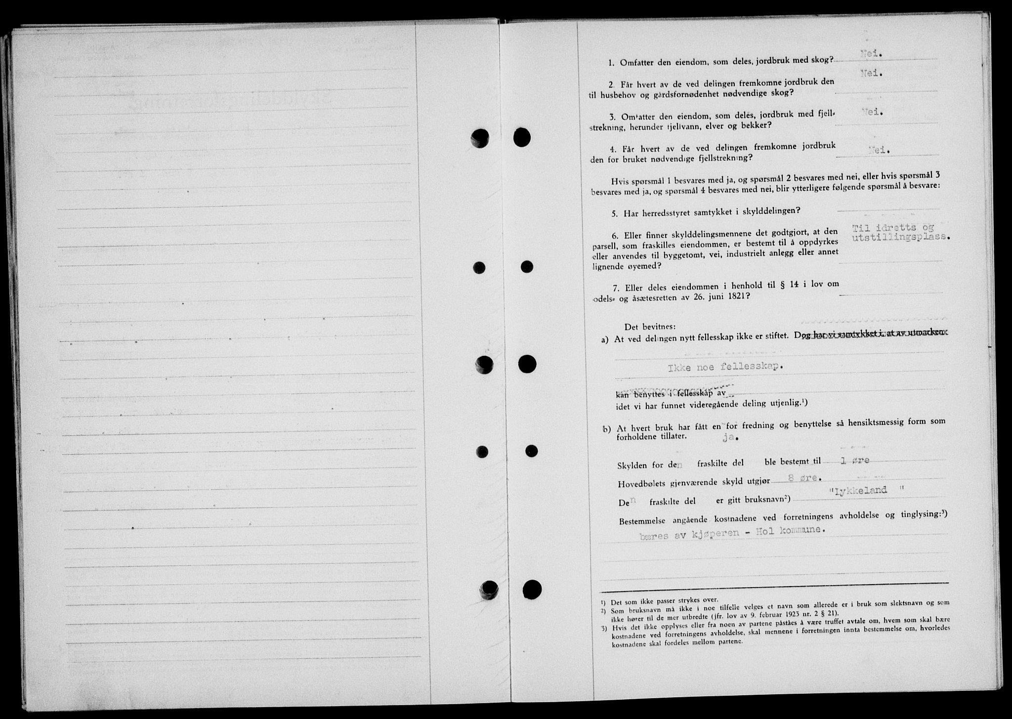 Lofoten sorenskriveri, SAT/A-0017/1/2/2C/L0010a: Mortgage book no. 10a, 1942-1943, Diary no: : 54/1943