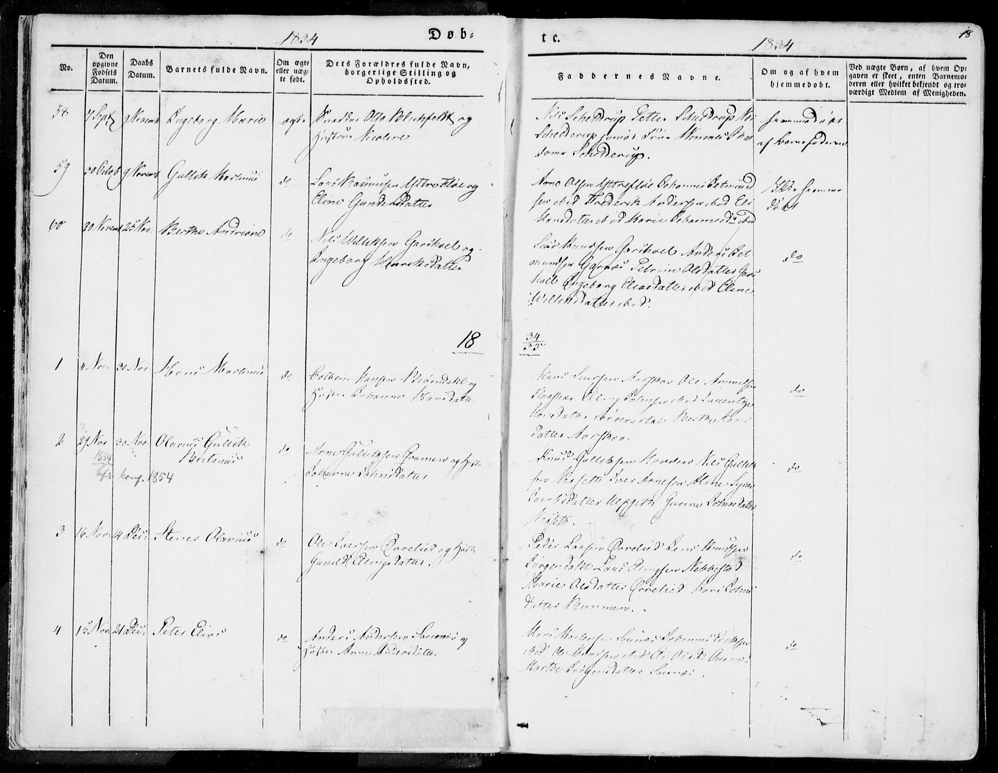 Ministerialprotokoller, klokkerbøker og fødselsregistre - Møre og Romsdal, AV/SAT-A-1454/509/L0104: Parish register (official) no. 509A02, 1833-1847, p. 18