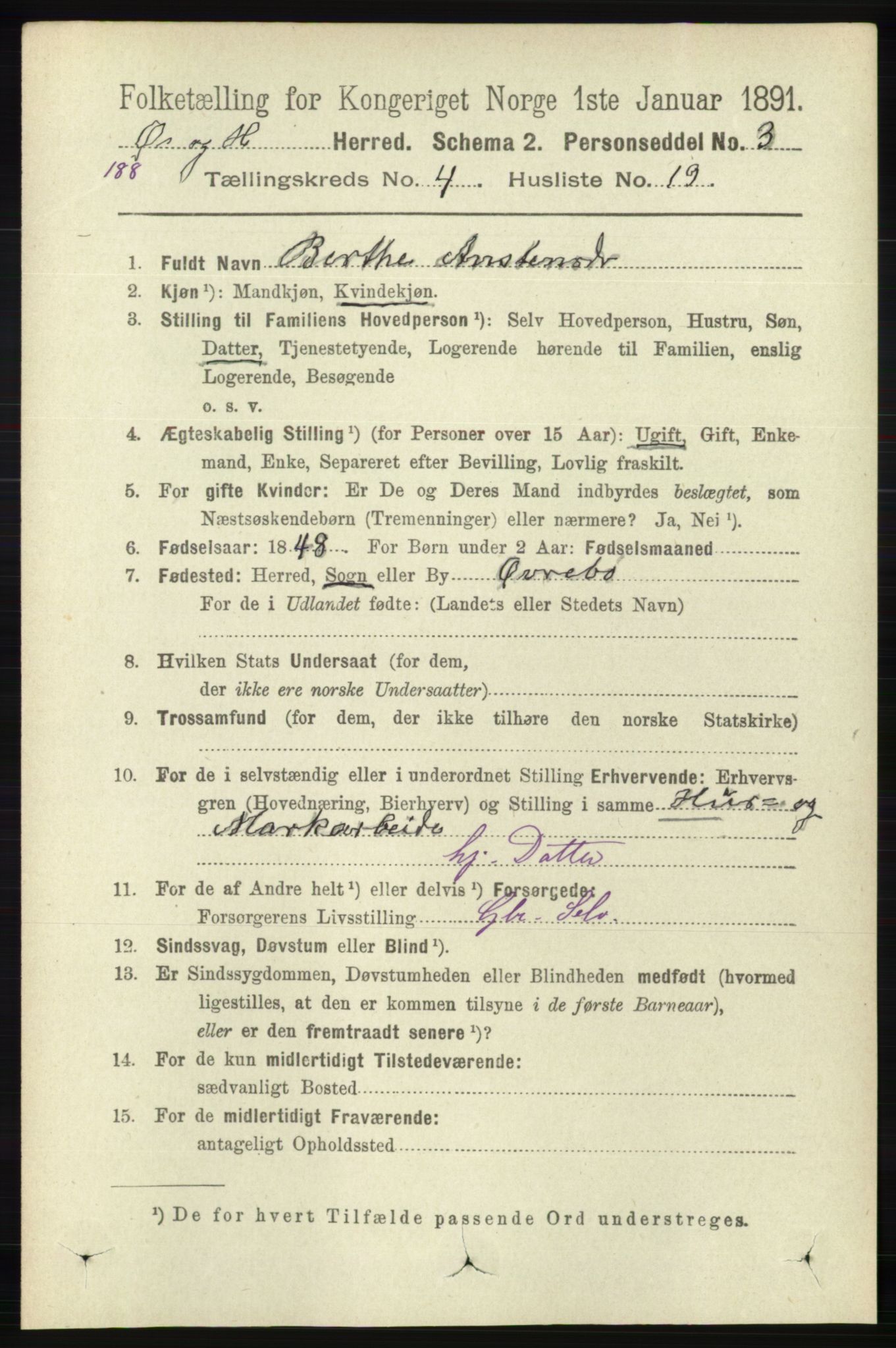 RA, 1891 census for 1016 Øvrebø og Hægeland, 1891, p. 821