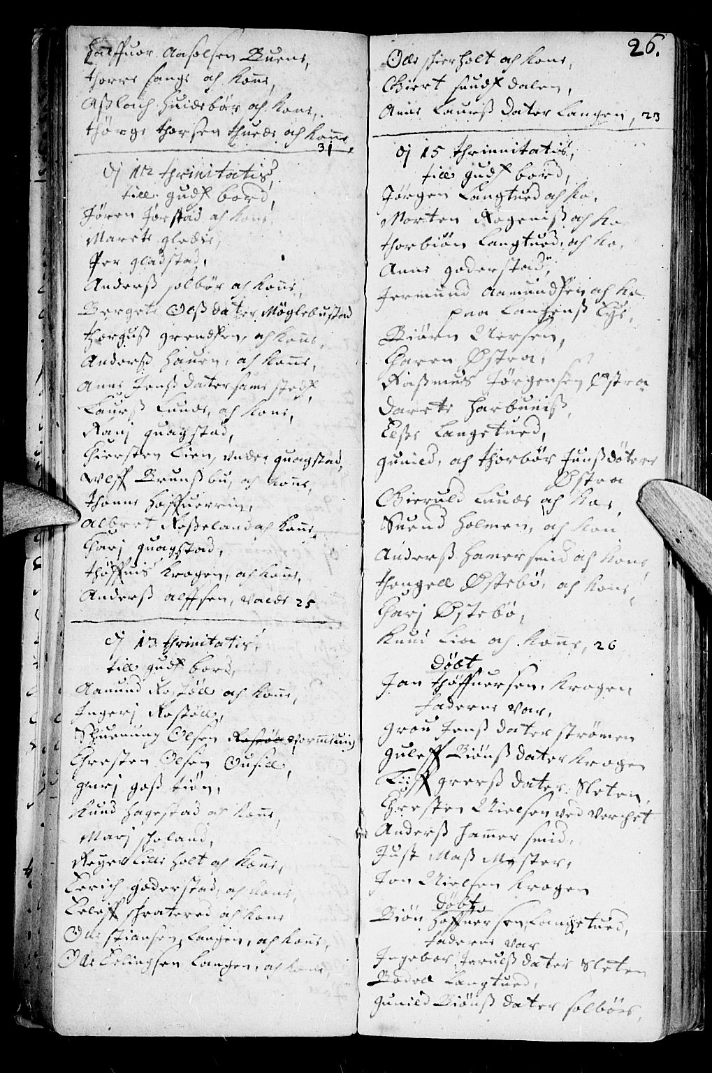 Holt sokneprestkontor, AV/SAK-1111-0021/F/Fb/L0001: Parish register (copy) no. B 1, 1699-1705, p. 26