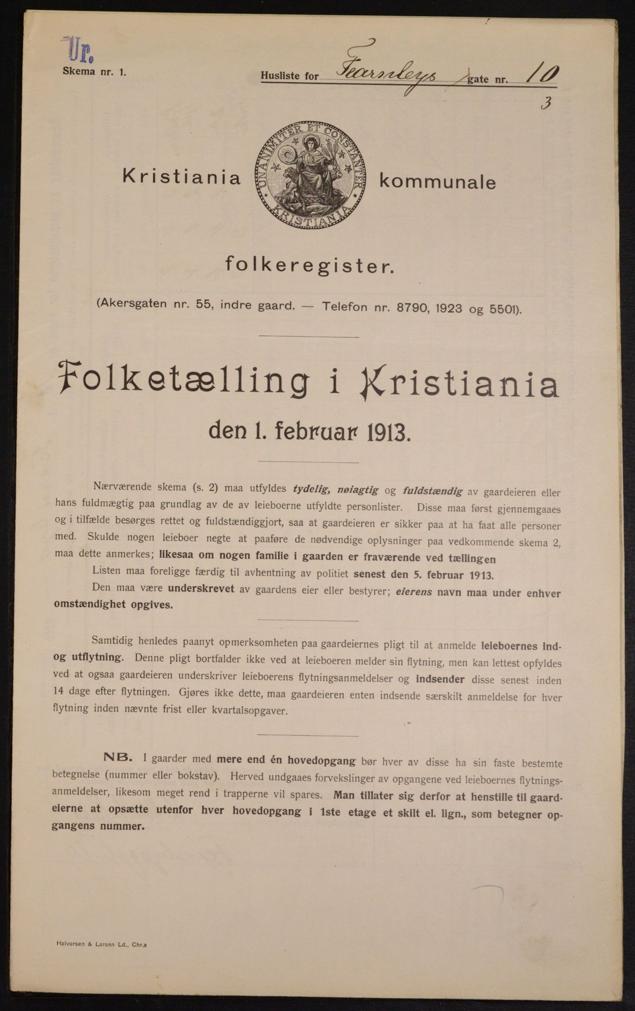 OBA, Municipal Census 1913 for Kristiania, 1913, p. 24102