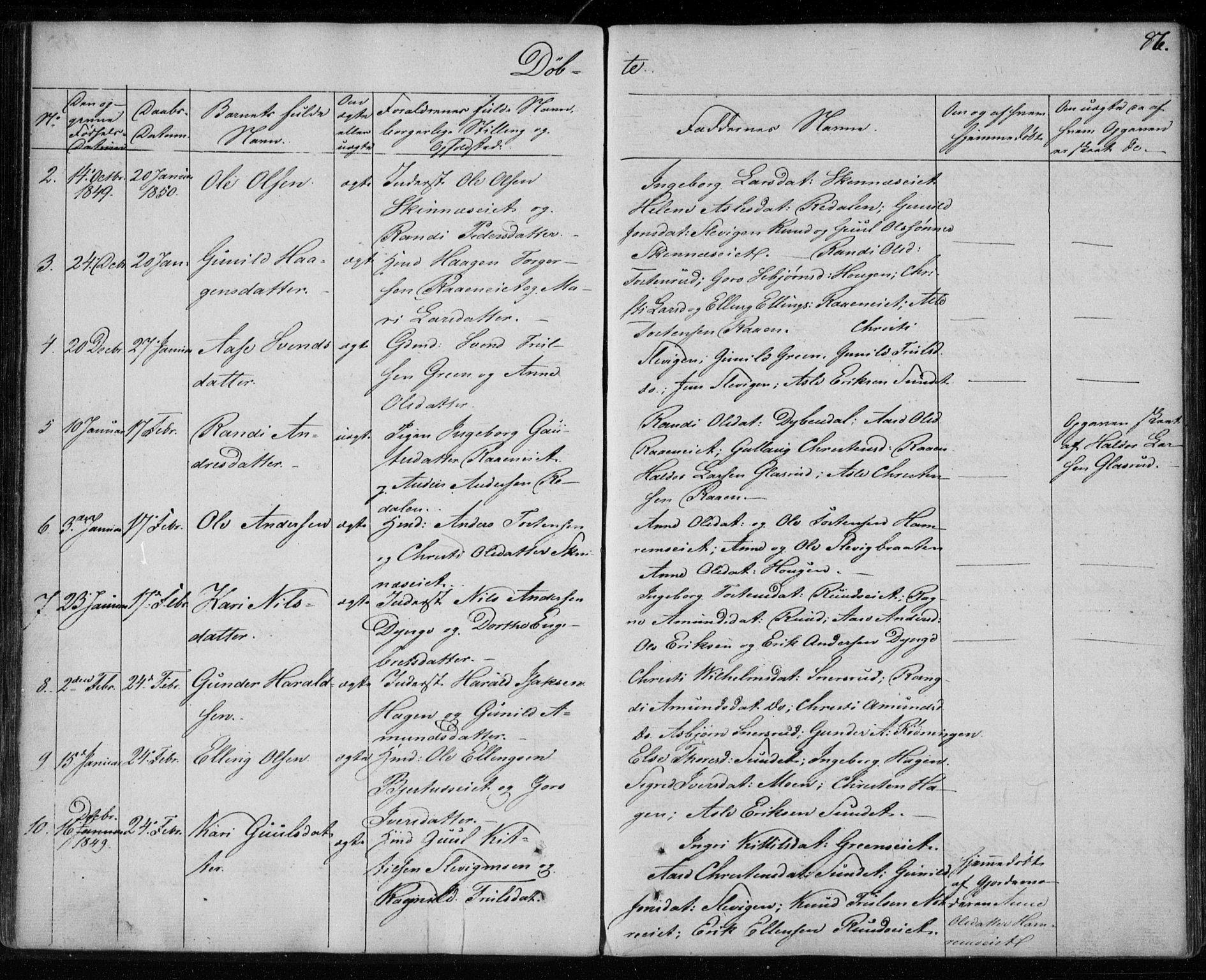 Krødsherad kirkebøker, AV/SAKO-A-19/F/Fa/L0002: Parish register (official) no. 2, 1829-1851, p. 86