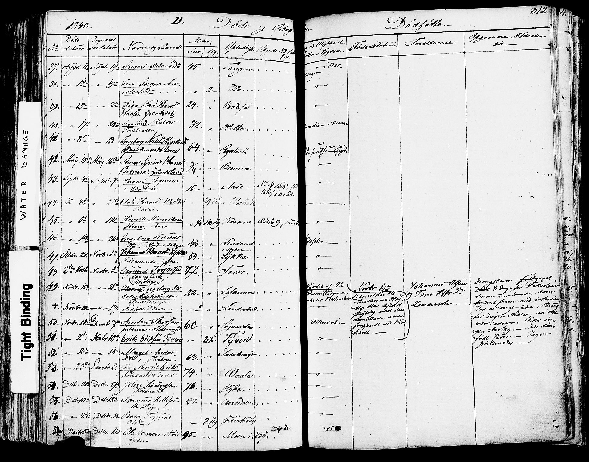 Sauherad kirkebøker, AV/SAKO-A-298/F/Fa/L0006: Parish register (official) no. I 6, 1827-1850, p. 312