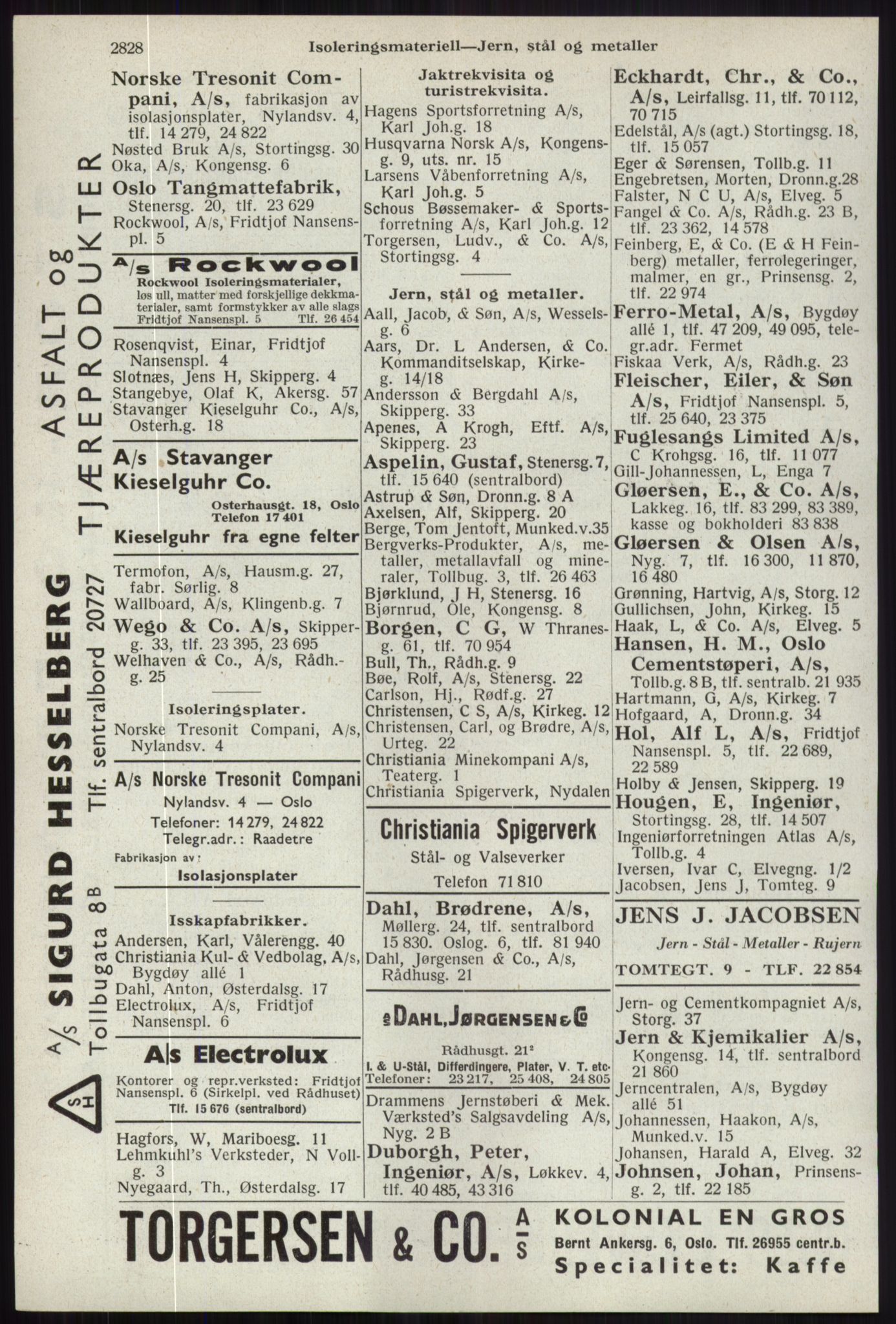 Kristiania/Oslo adressebok, PUBL/-, 1941, p. 2828