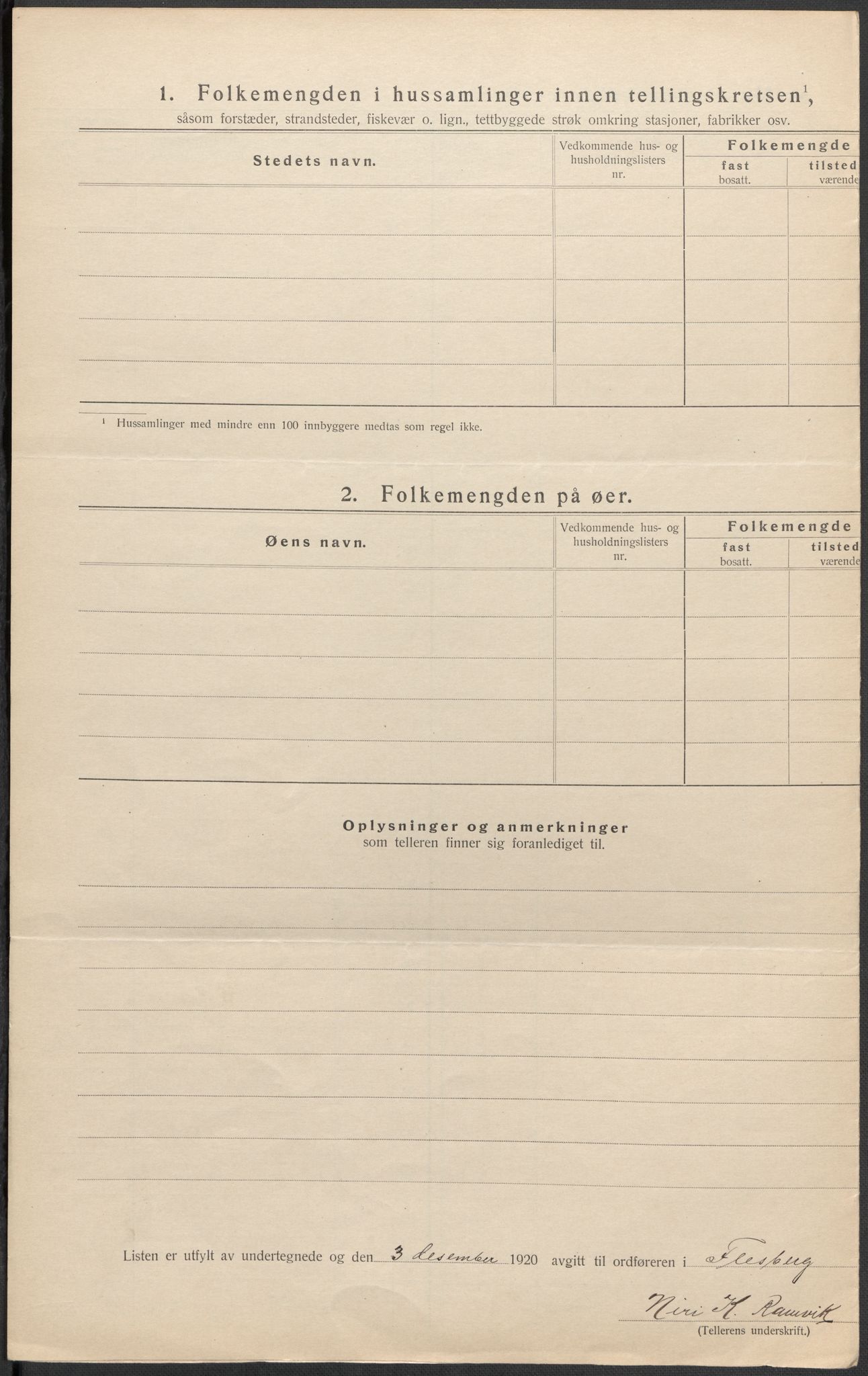 SAKO, 1920 census for Flesberg, 1920, p. 38