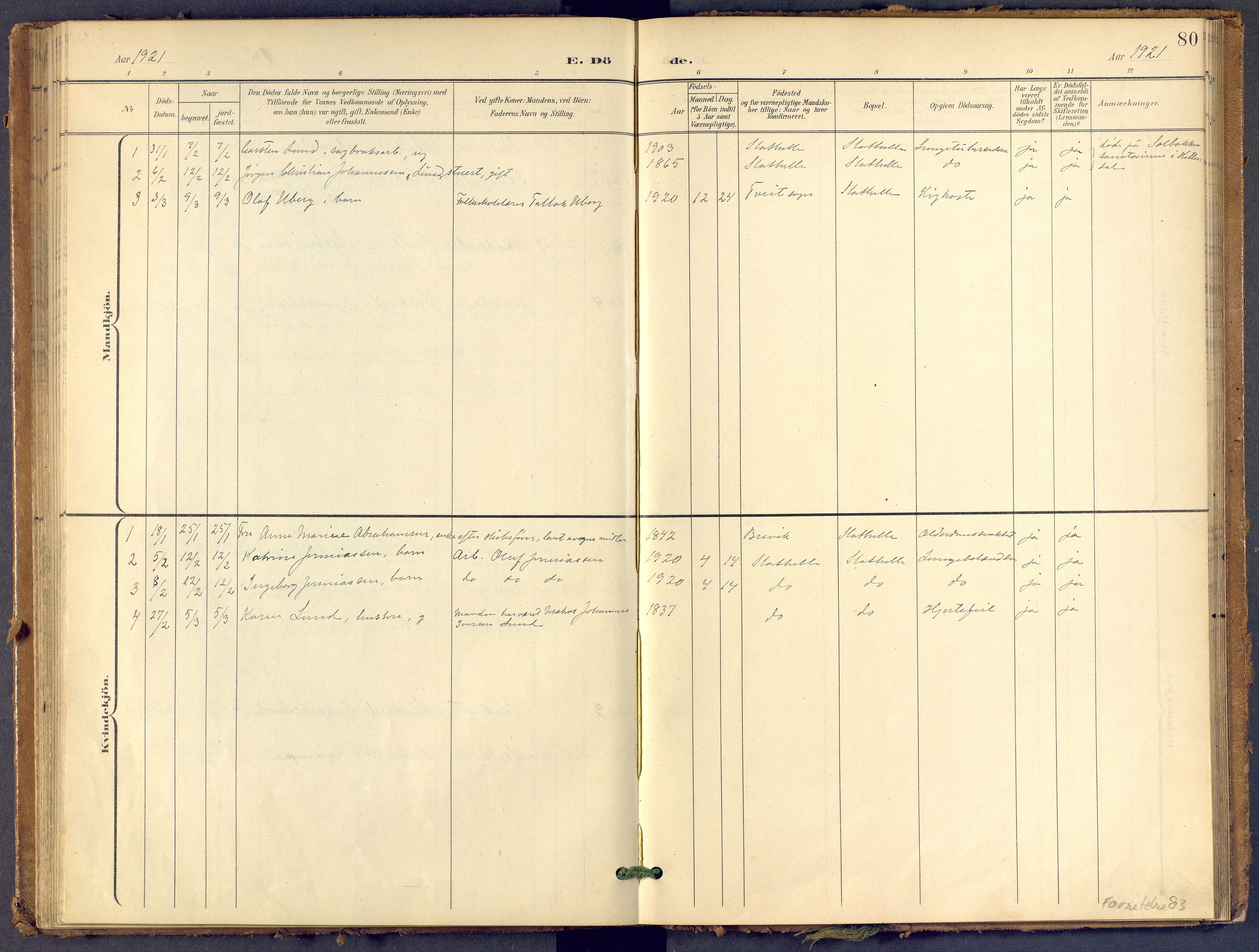 Bamble kirkebøker, SAKO/A-253/F/Fb/L0002: Parish register (official) no. II 2, 1900-1921, p. 80