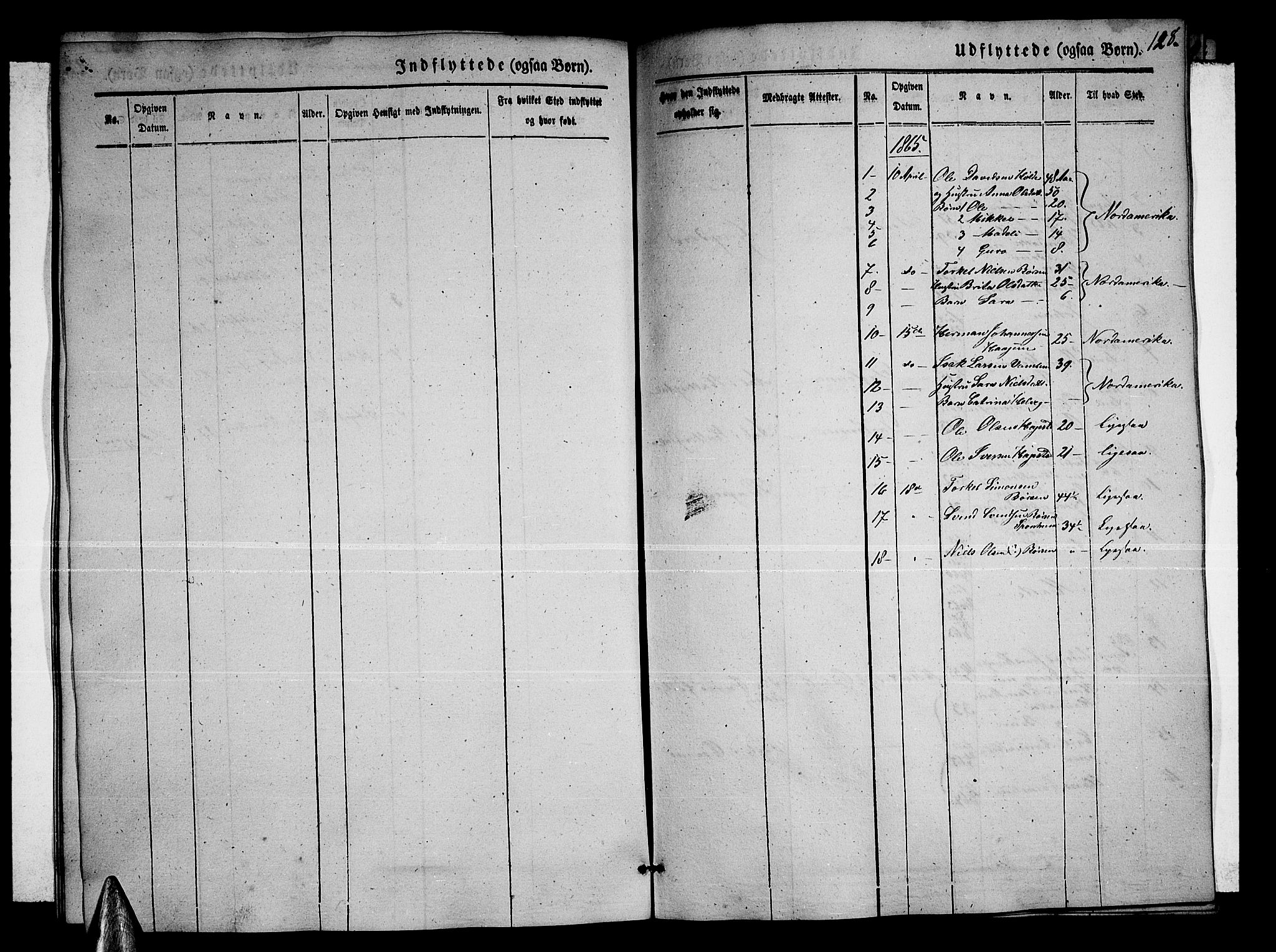 Ulvik sokneprestembete, AV/SAB-A-78801/H/Hab: Parish register (copy) no. A 1, 1855-1868, p. 128