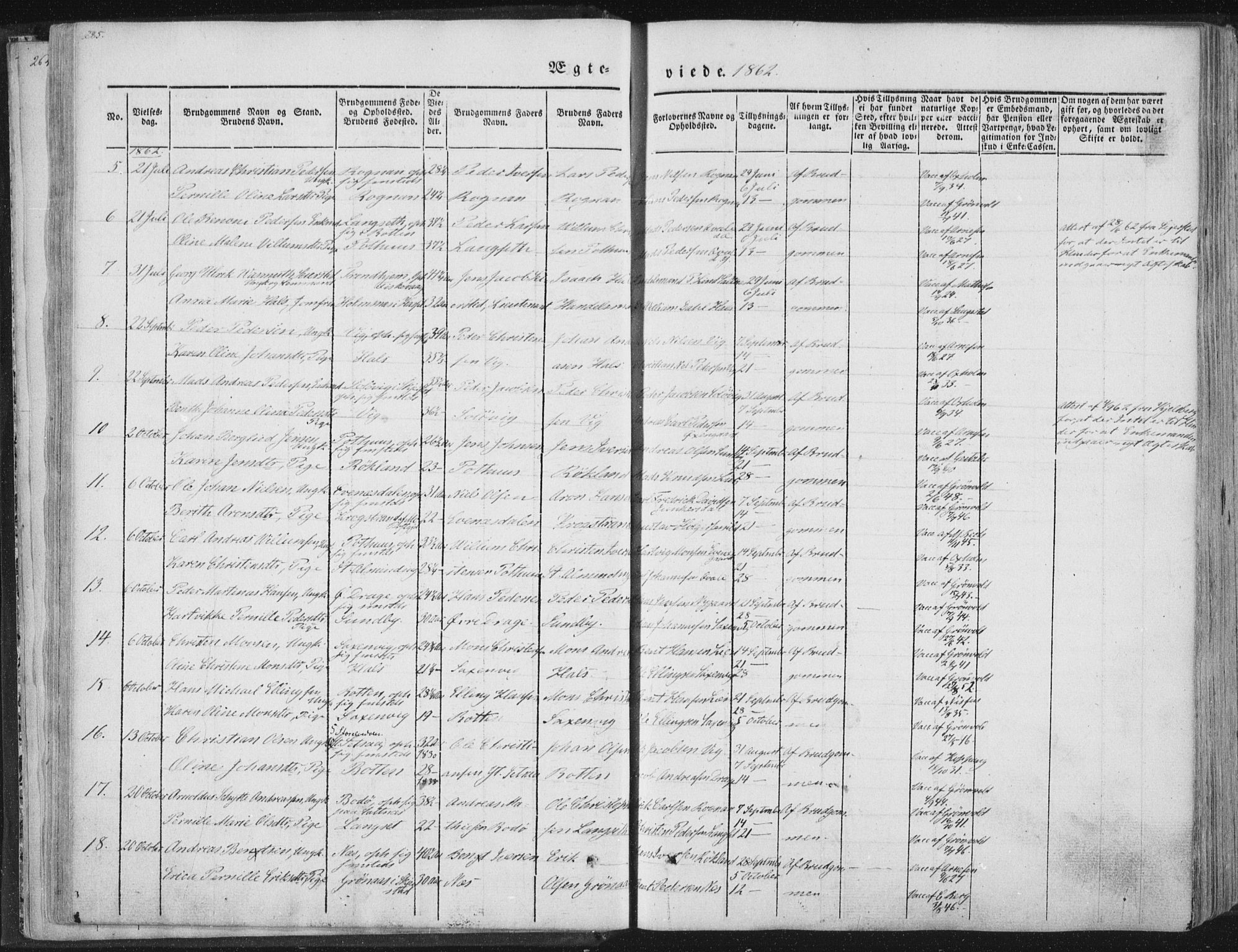 Ministerialprotokoller, klokkerbøker og fødselsregistre - Nordland, AV/SAT-A-1459/847/L0667: Parish register (official) no. 847A07, 1842-1871, p. 285