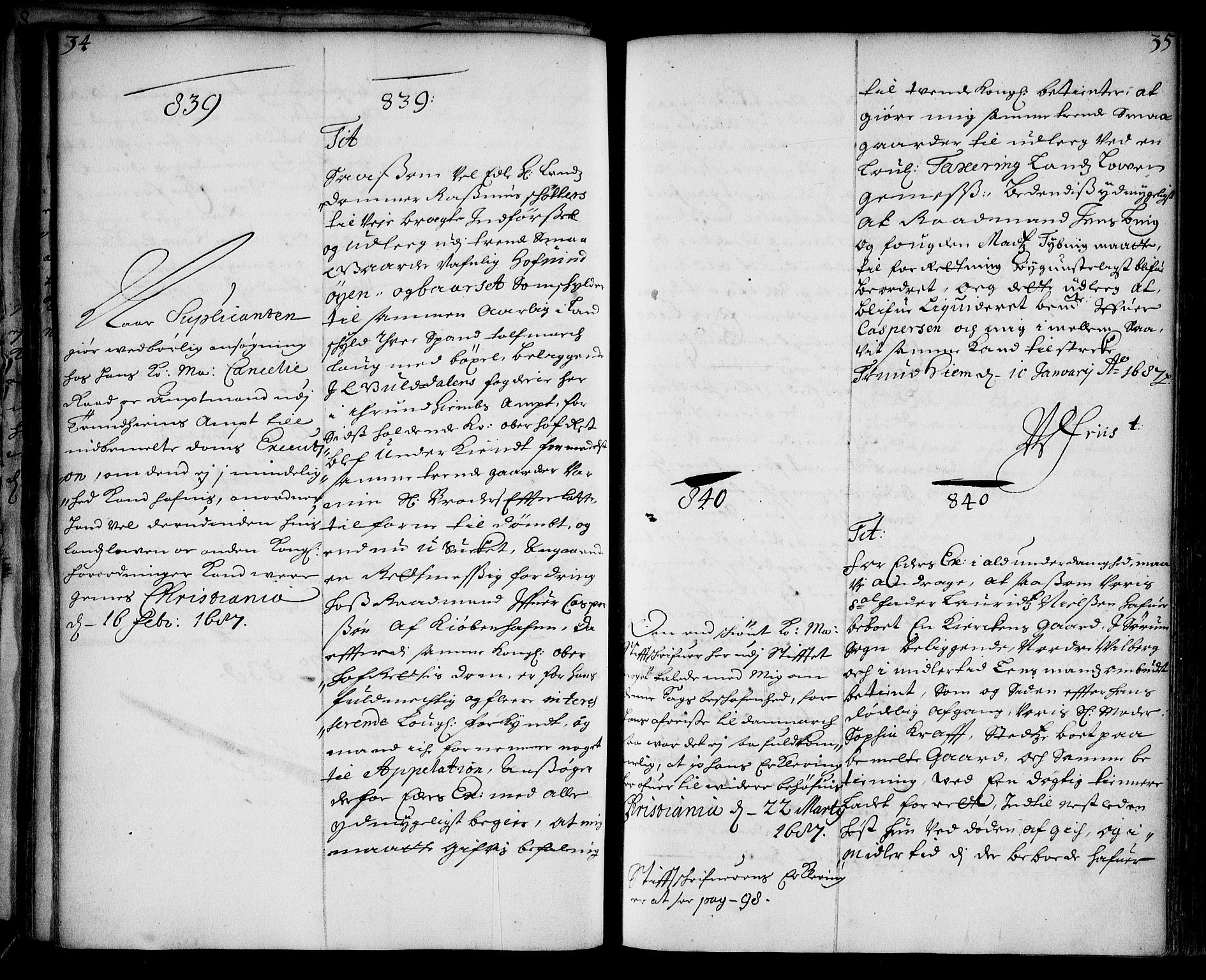 Stattholderembetet 1572-1771, AV/RA-EA-2870/Ae/L0004: Supplikasjons- og resolusjonsprotokoll, 1687, p. 34b-35a