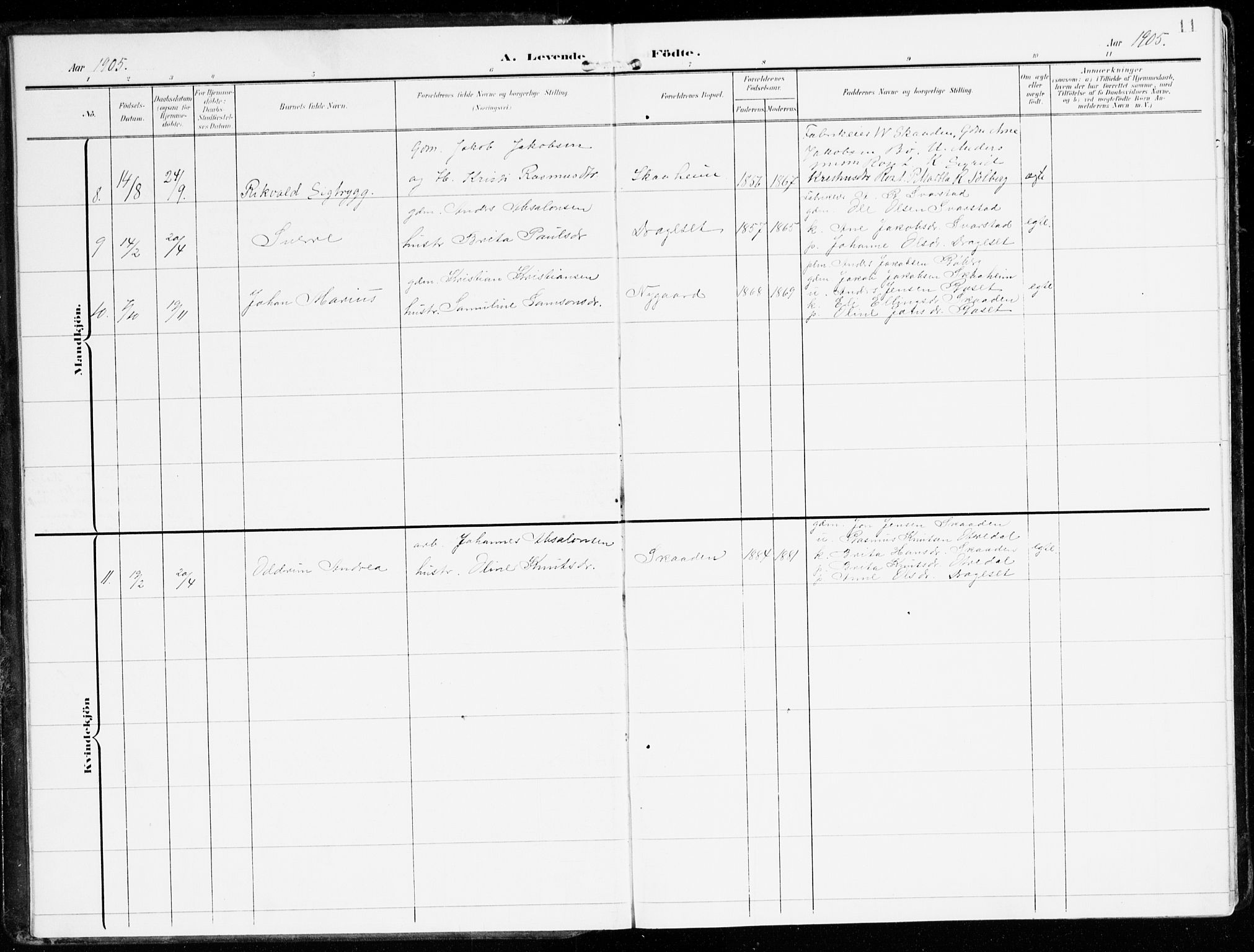 Innvik sokneprestembete, AV/SAB-A-80501: Parish register (official) no. B 2, 1903-1929, p. 11