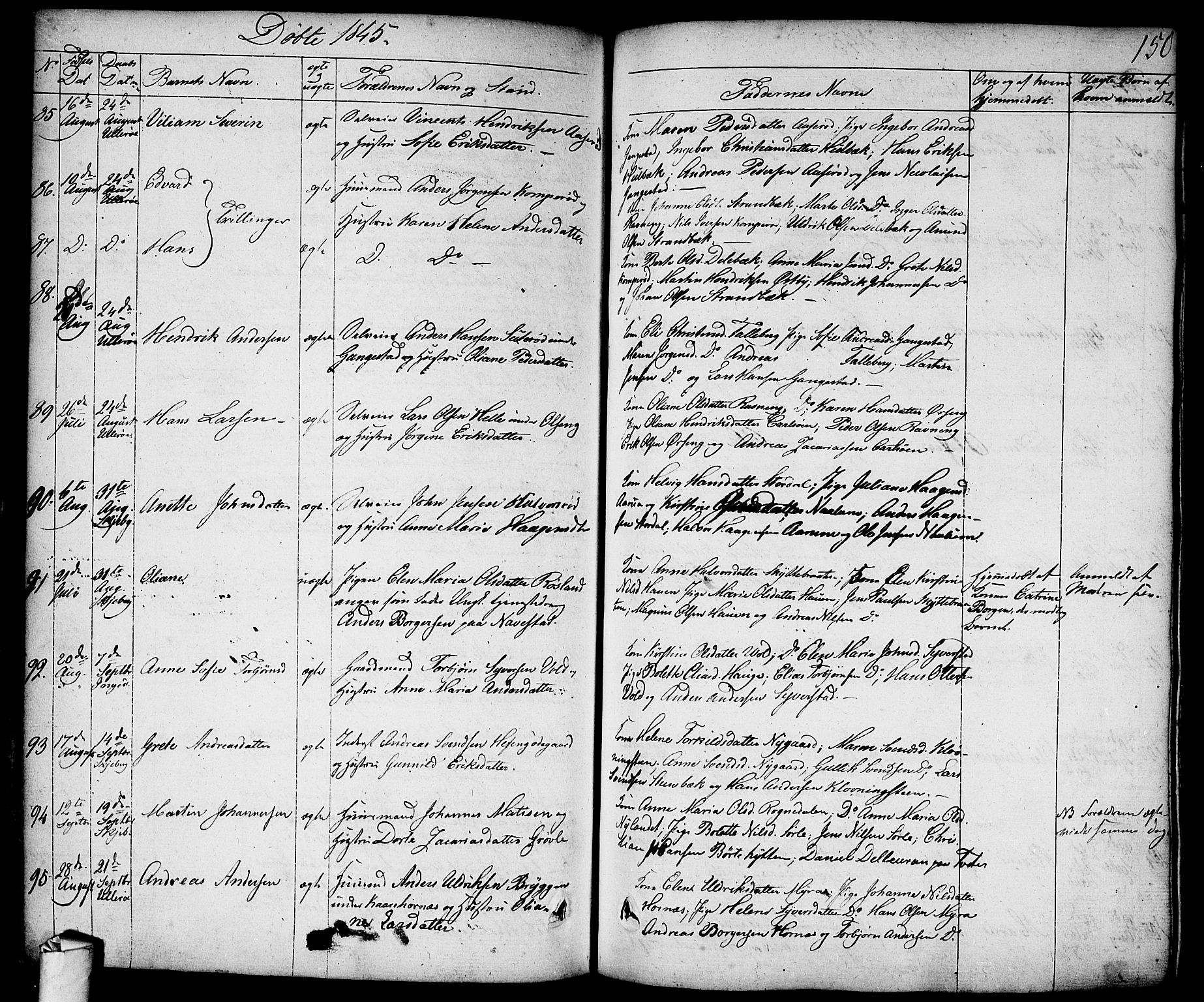 Skjeberg prestekontor Kirkebøker, AV/SAO-A-10923/F/Fa/L0005: Parish register (official) no. I 5, 1830-1845, p. 150