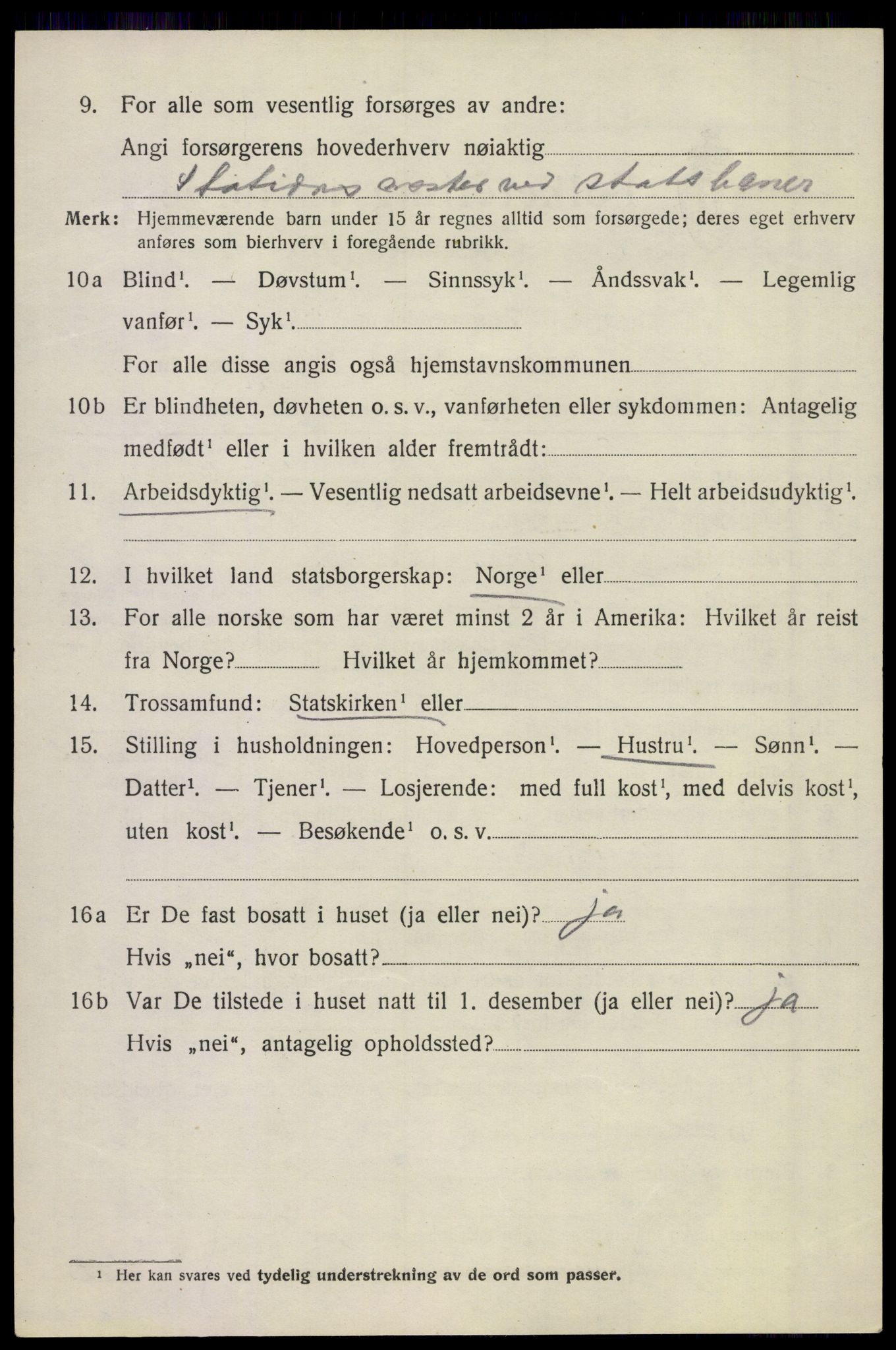 SAKO, 1920 census for Sem, 1920, p. 3602
