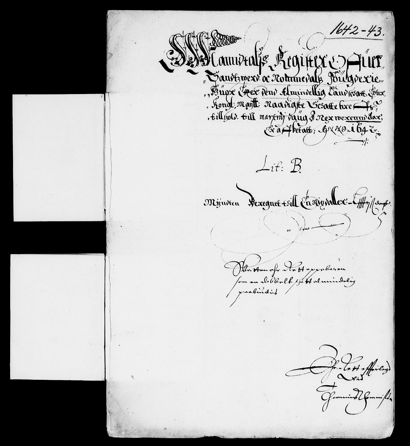 Rentekammeret inntil 1814, Reviderte regnskaper, Lensregnskaper, RA/EA-5023/R/Rb/Rbn/L0002: Numedal og Sandsvær len, 1638-1643