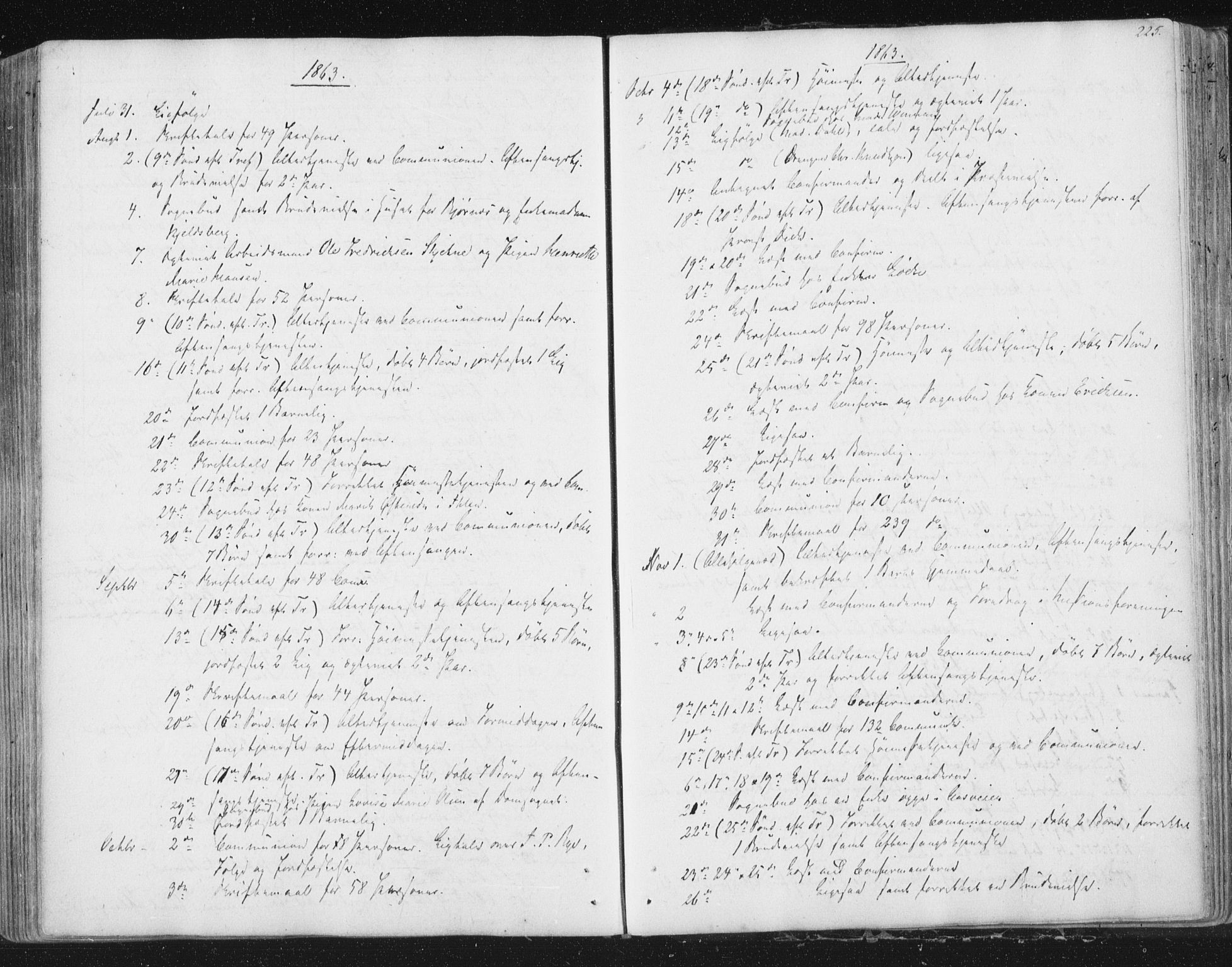Ministerialprotokoller, klokkerbøker og fødselsregistre - Sør-Trøndelag, SAT/A-1456/602/L0127: Curate's parish register no. 602B01, 1821-1875, p. 225