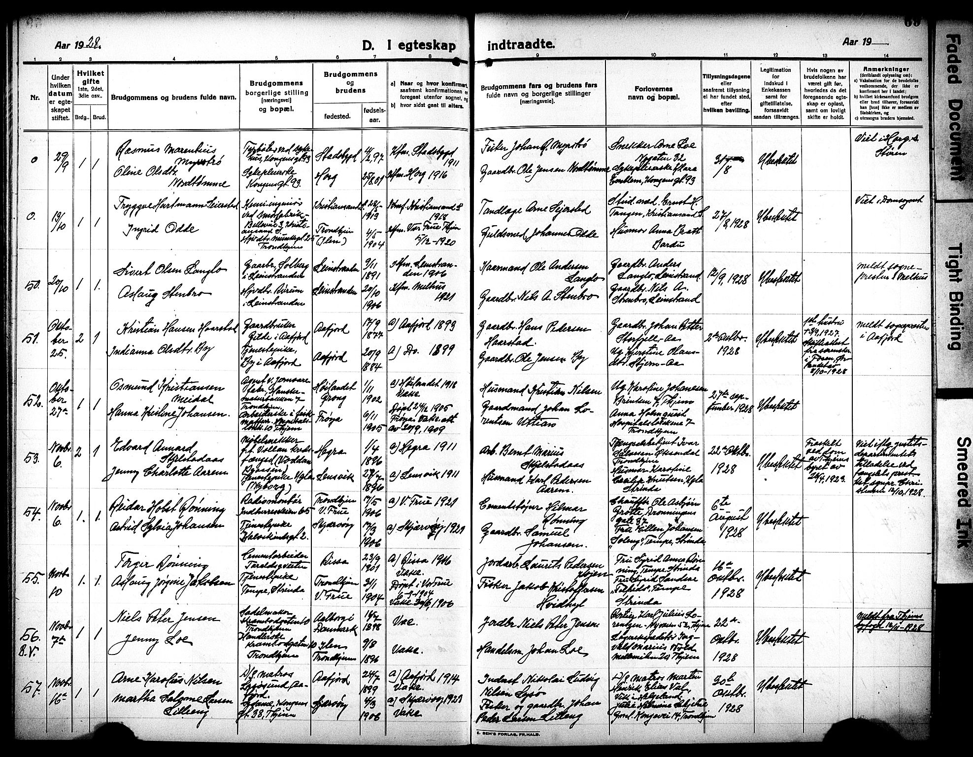 Ministerialprotokoller, klokkerbøker og fødselsregistre - Sør-Trøndelag, SAT/A-1456/602/L0149: Parish register (copy) no. 602C17, 1919-1932, p. 69