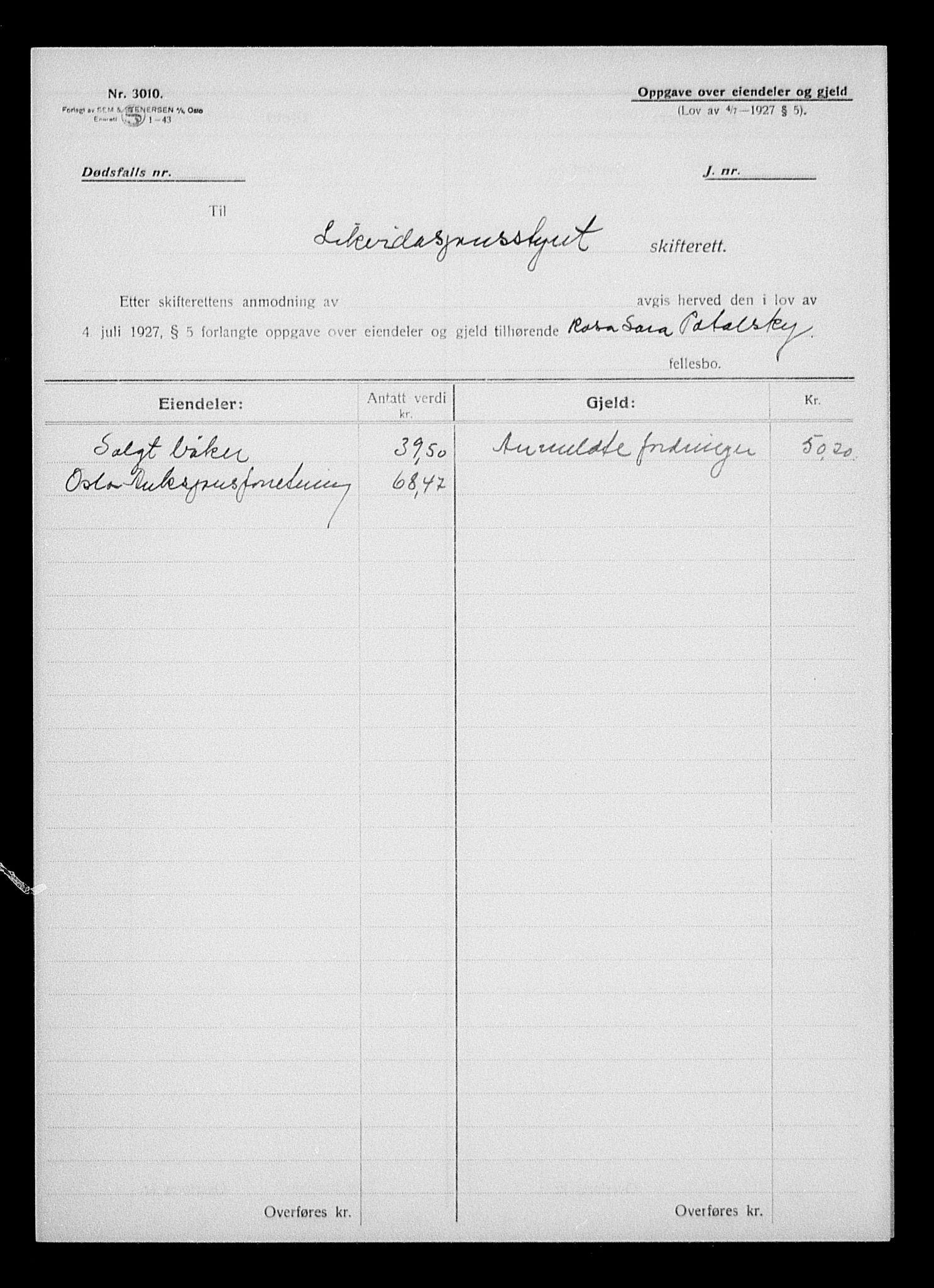 Justisdepartementet, Tilbakeføringskontoret for inndratte formuer, AV/RA-S-1564/H/Hc/Hcc/L0970: --, 1945-1947, p. 558