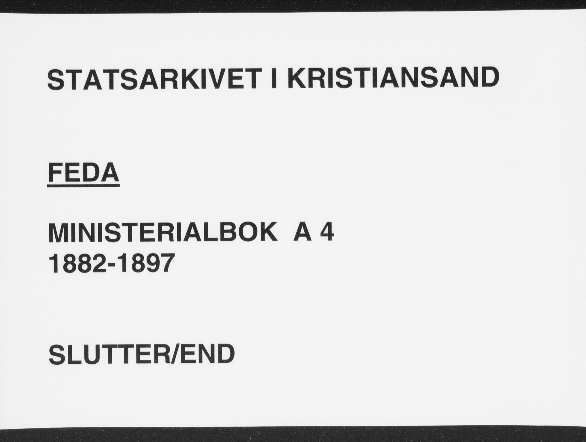 Kvinesdal sokneprestkontor, AV/SAK-1111-0026/F/Fa/Faa/L0004: Parish register (official) no. A 4, 1882-1897