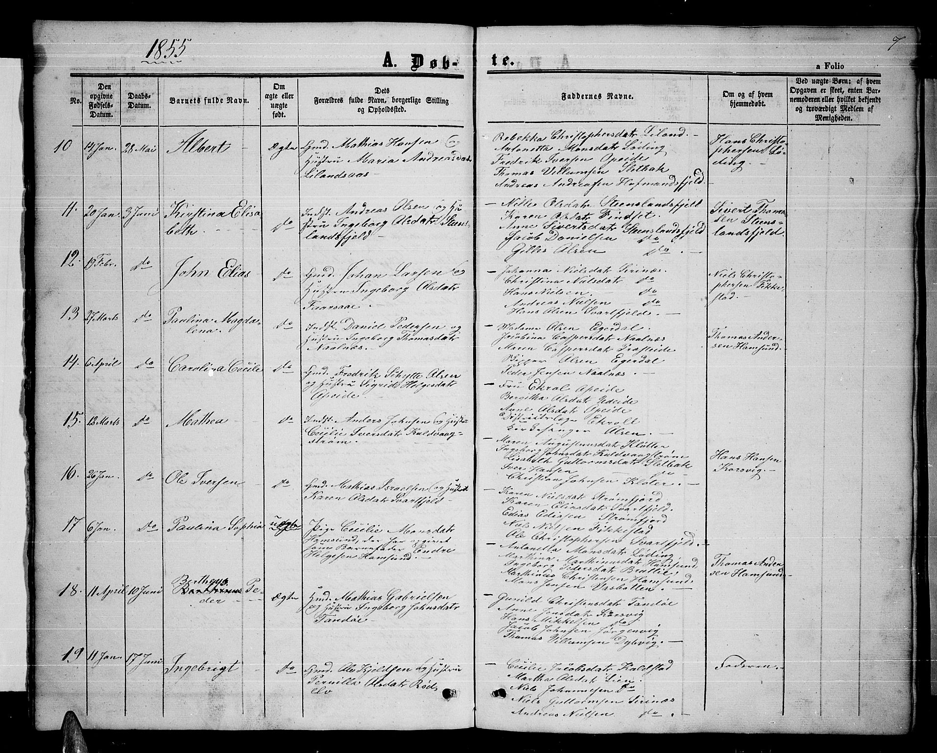 Ministerialprotokoller, klokkerbøker og fødselsregistre - Nordland, AV/SAT-A-1459/859/L0857: Parish register (copy) no. 859C03, 1854-1873, p. 7