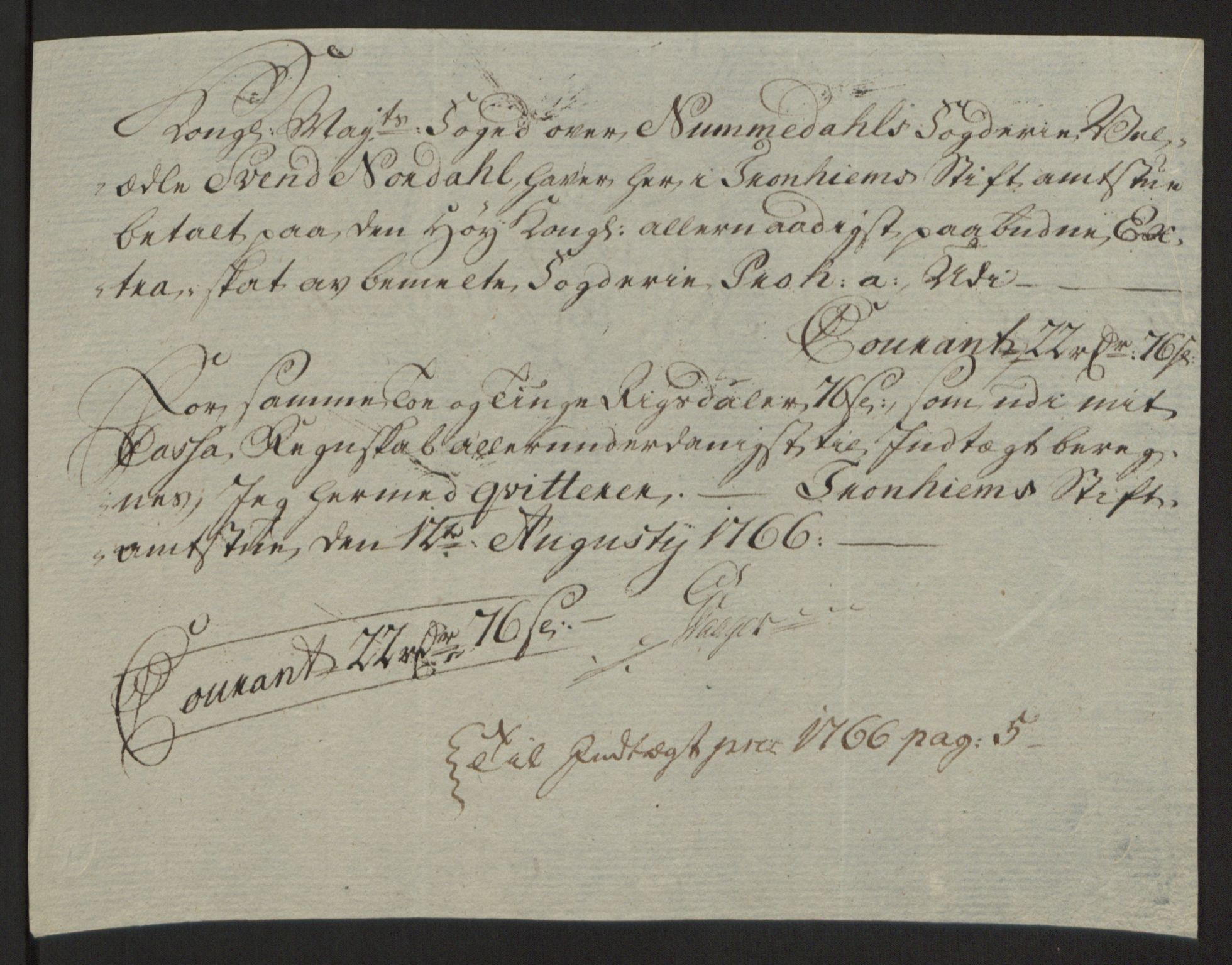 Rentekammeret inntil 1814, Reviderte regnskaper, Fogderegnskap, RA/EA-4092/R64/L4502: Ekstraskatten Namdal, 1762-1772, p. 225