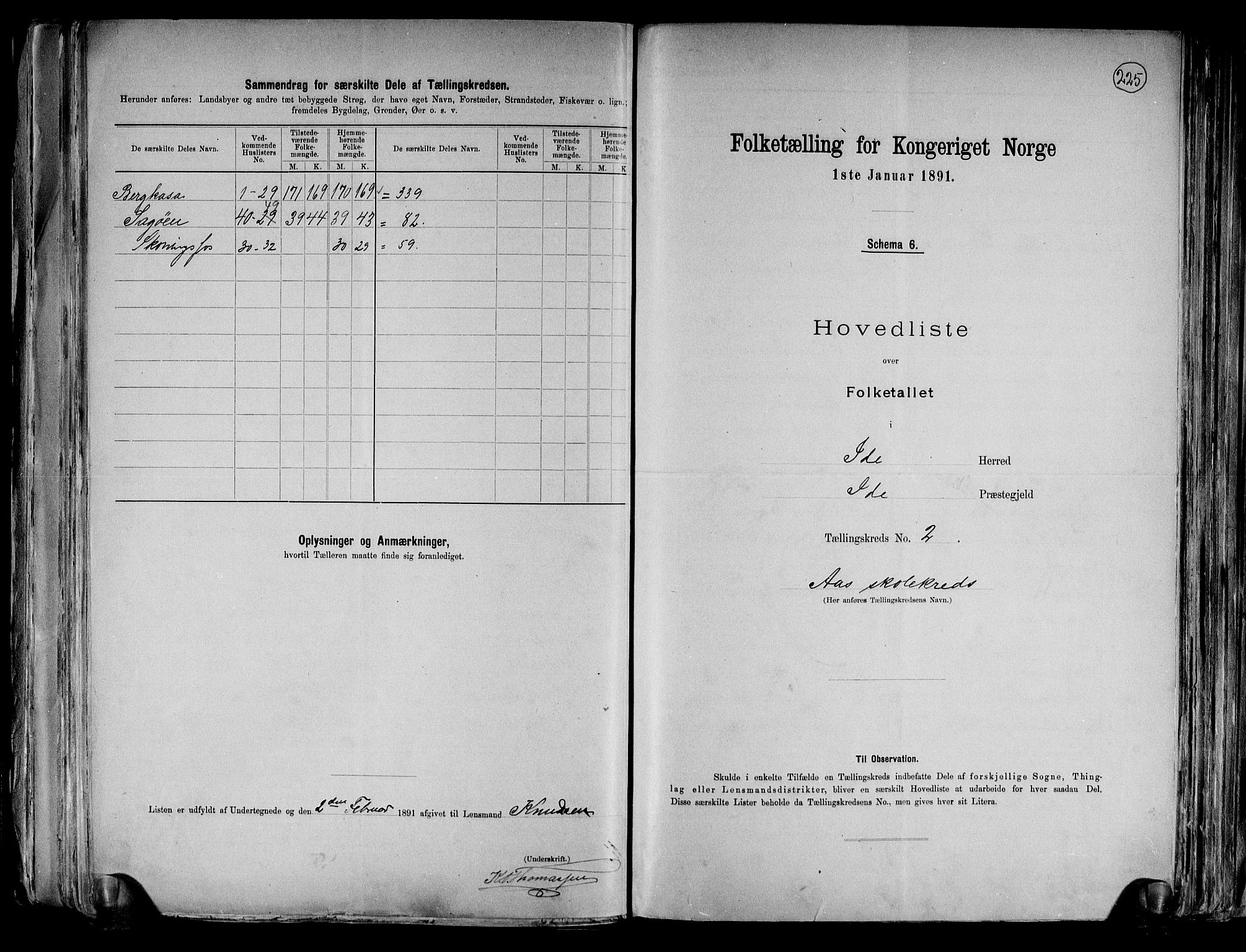 RA, 1891 census for 0117 Idd, 1891, p. 6