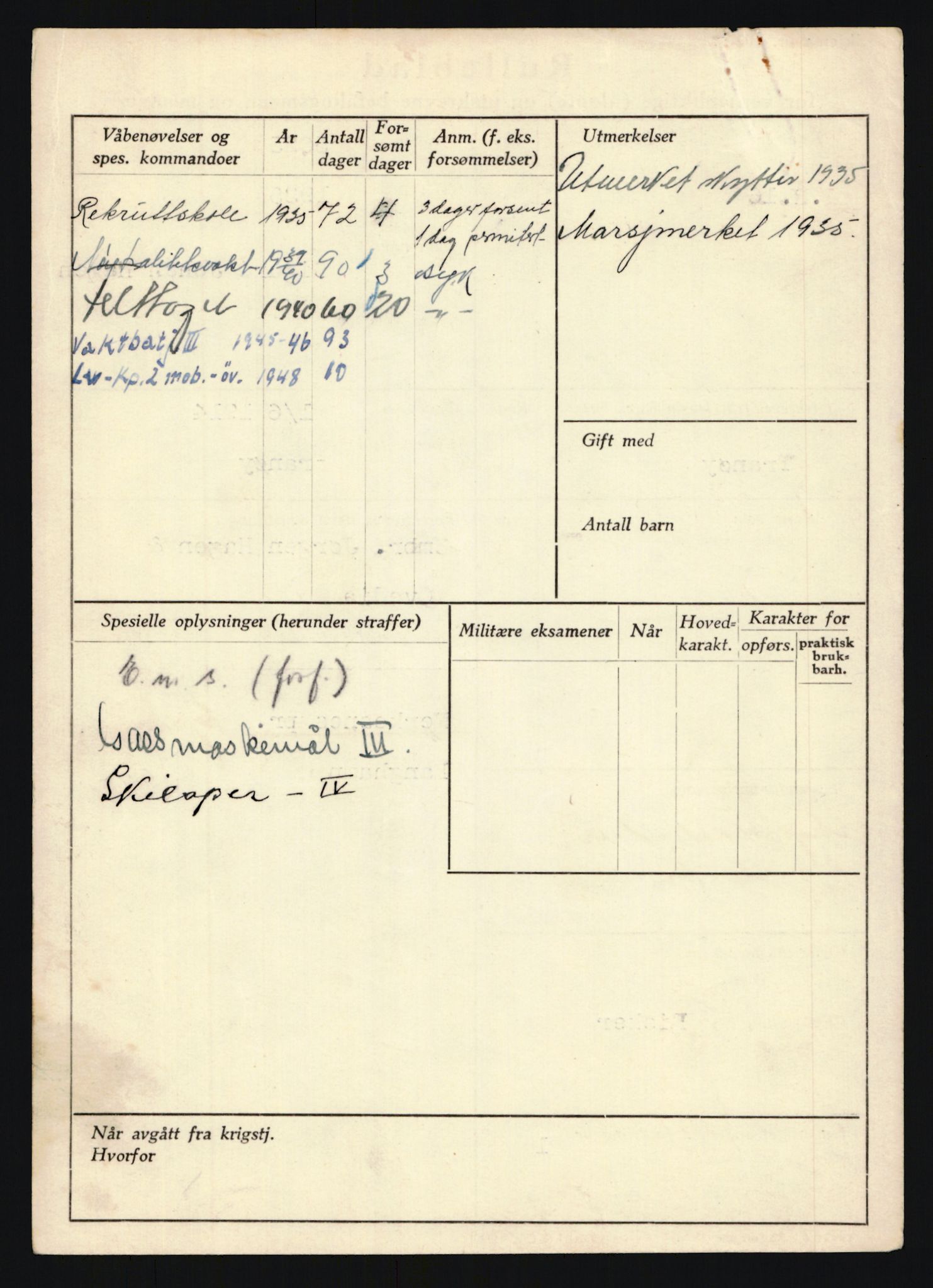 Forsvaret, Troms infanteriregiment nr. 16, AV/RA-RAFA-3146/P/Pa/L0019: Rulleblad for regimentets menige mannskaper, årsklasse 1935, 1935, p. 254