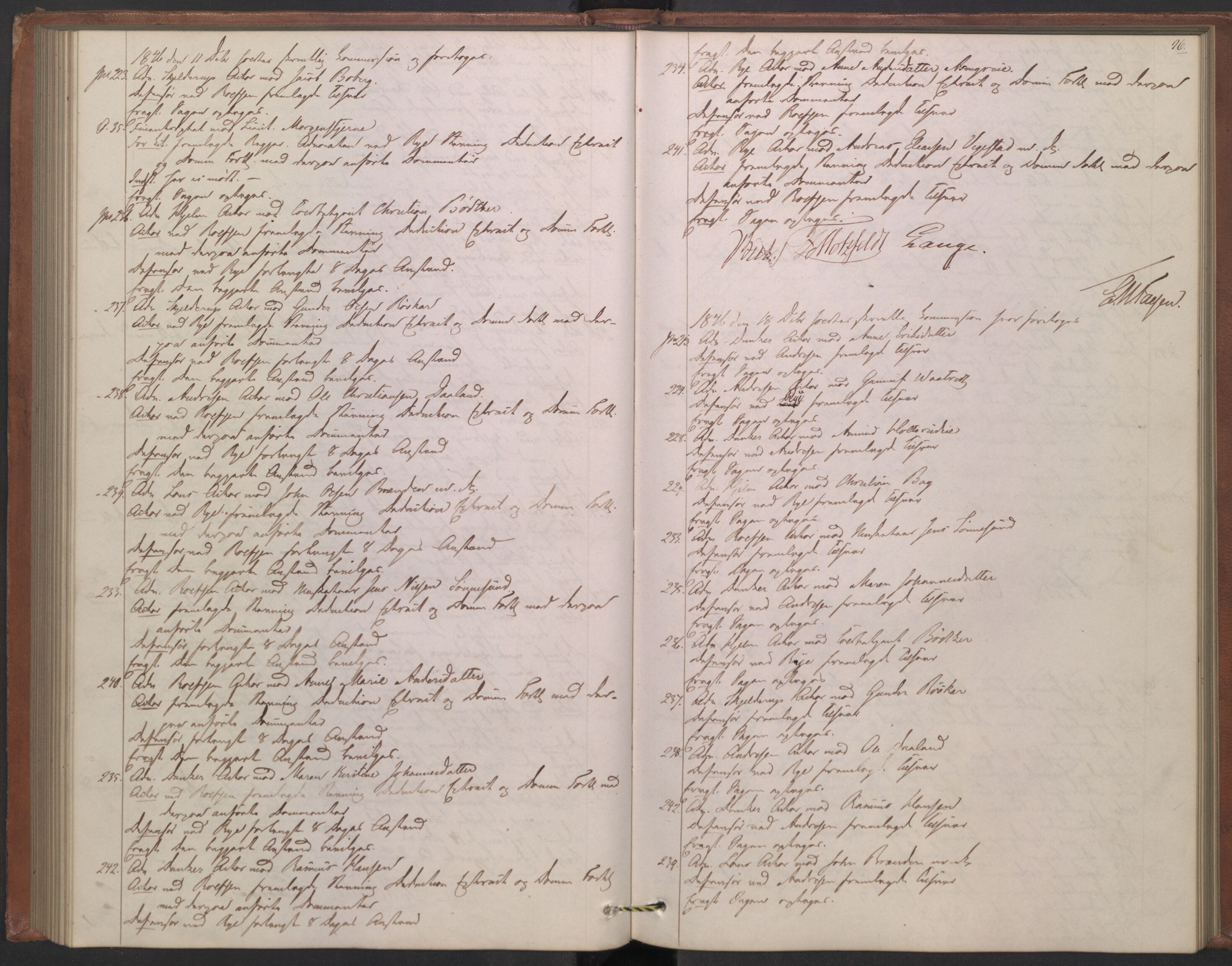 Høyesterett, AV/RA-S-1002/E/Ef/L0007: Protokoll over saker som gikk til skriftlig behandling, 1843-1848, p. 95b-96a