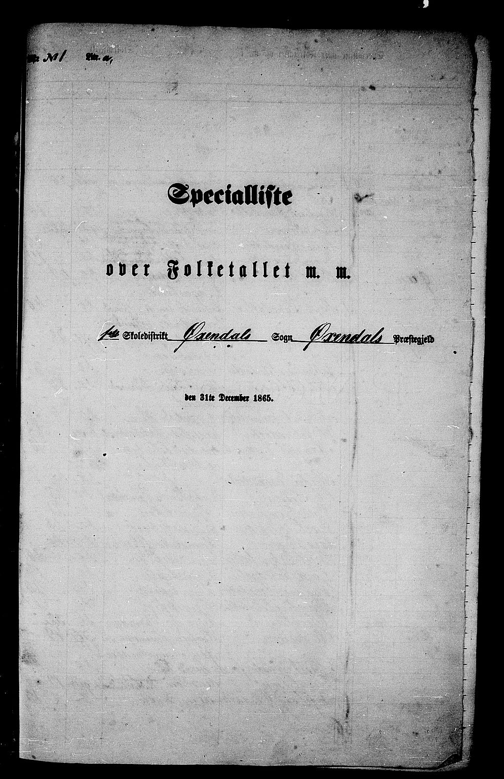 RA, 1865 census for Øksendal, 1865, p. 8