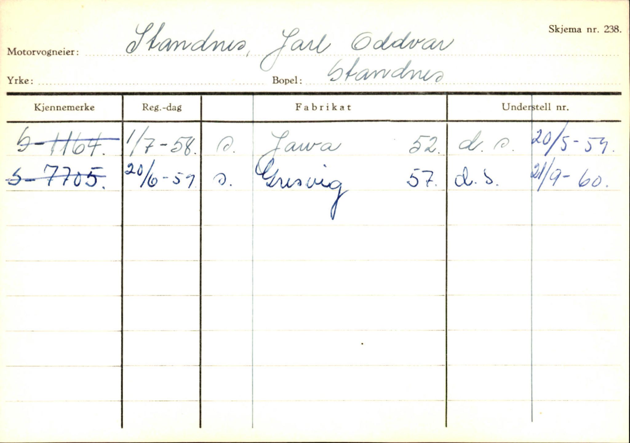 Statens vegvesen, Sogn og Fjordane vegkontor, AV/SAB-A-5301/4/F/L0126: Eigarregister Fjaler M-Å. Leikanger A-Å, 1945-1975, p. 257