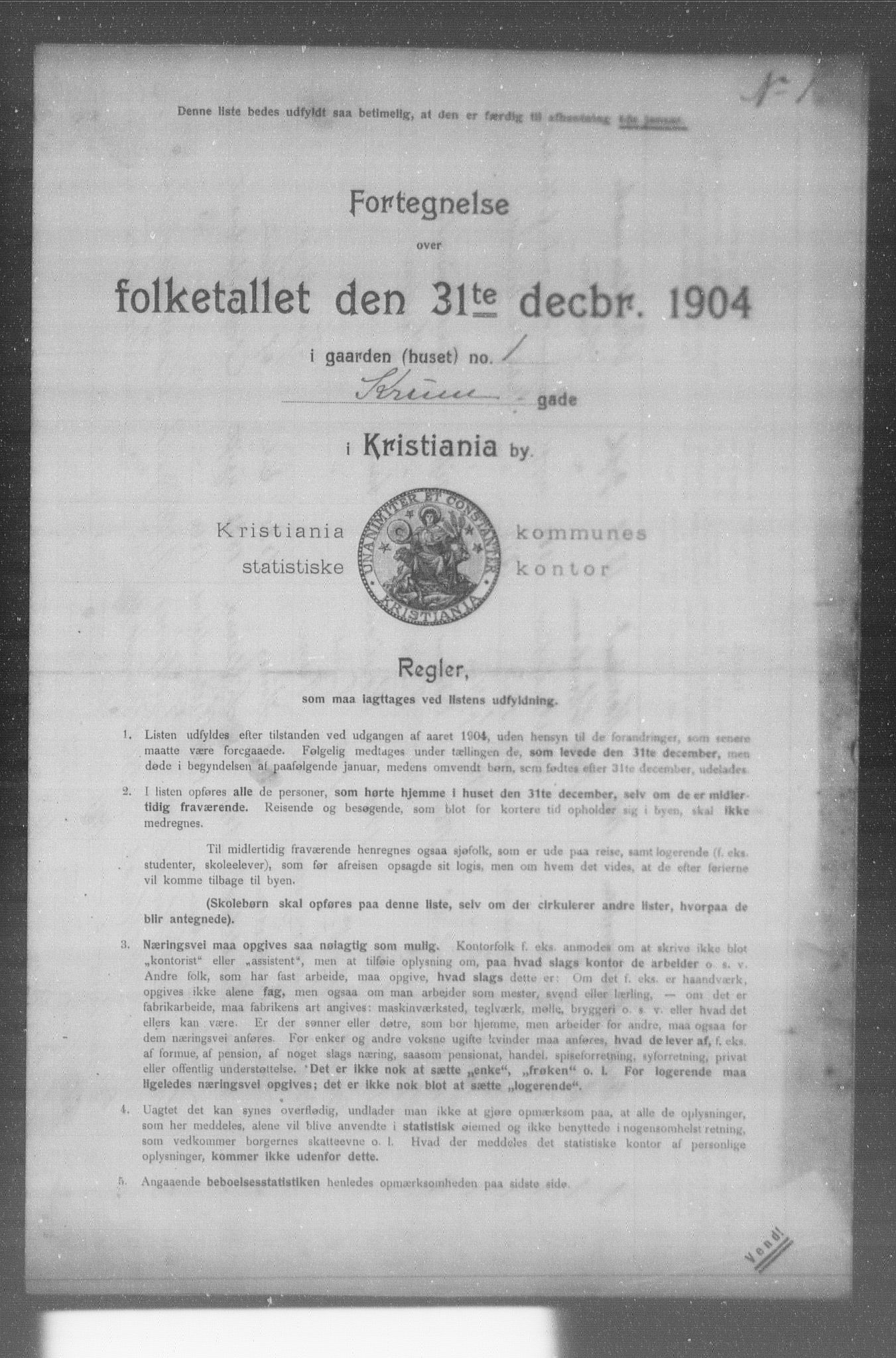 OBA, Municipal Census 1904 for Kristiania, 1904, p. 10572