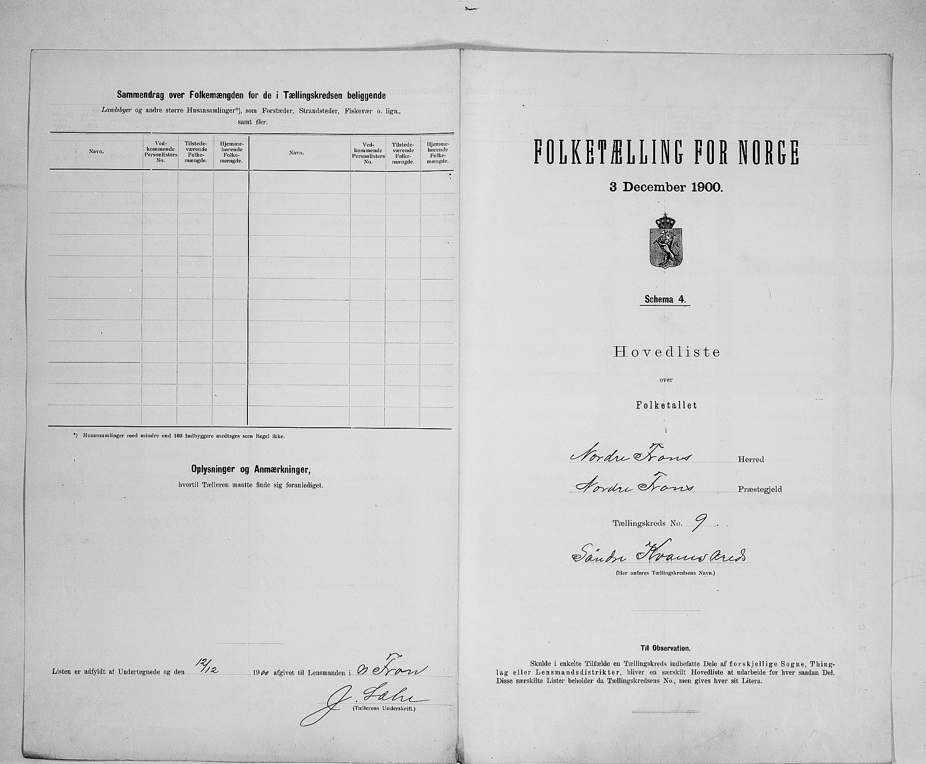 SAH, 1900 census for Nord-Fron, 1900, p. 35