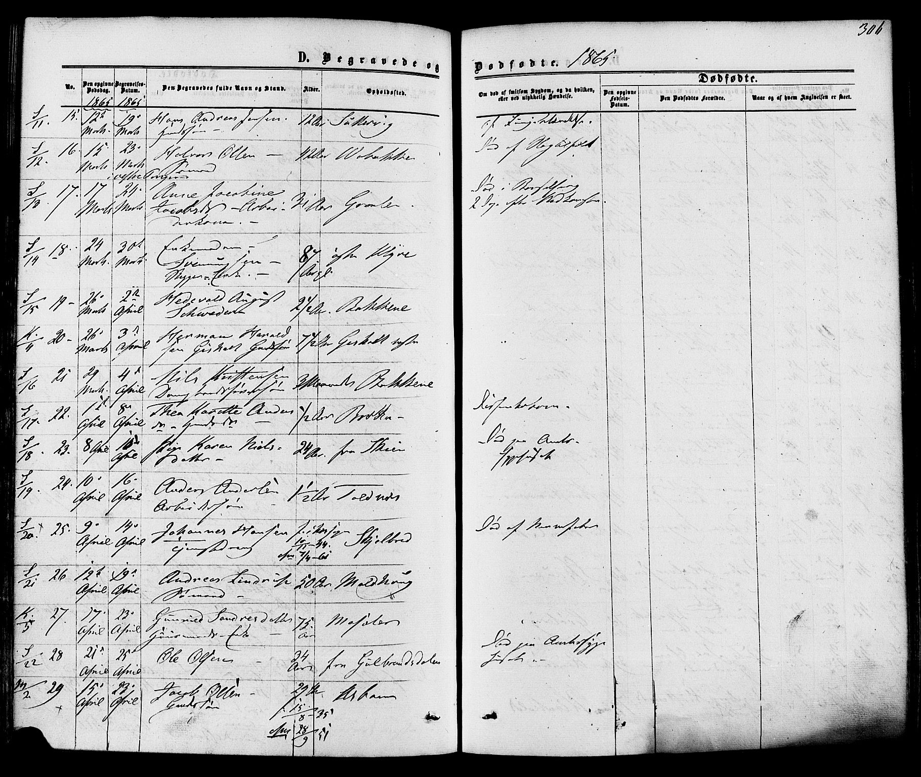 Solum kirkebøker, SAKO/A-306/F/Fa/L0008: Parish register (official) no. I 8, 1865-1876, p. 306
