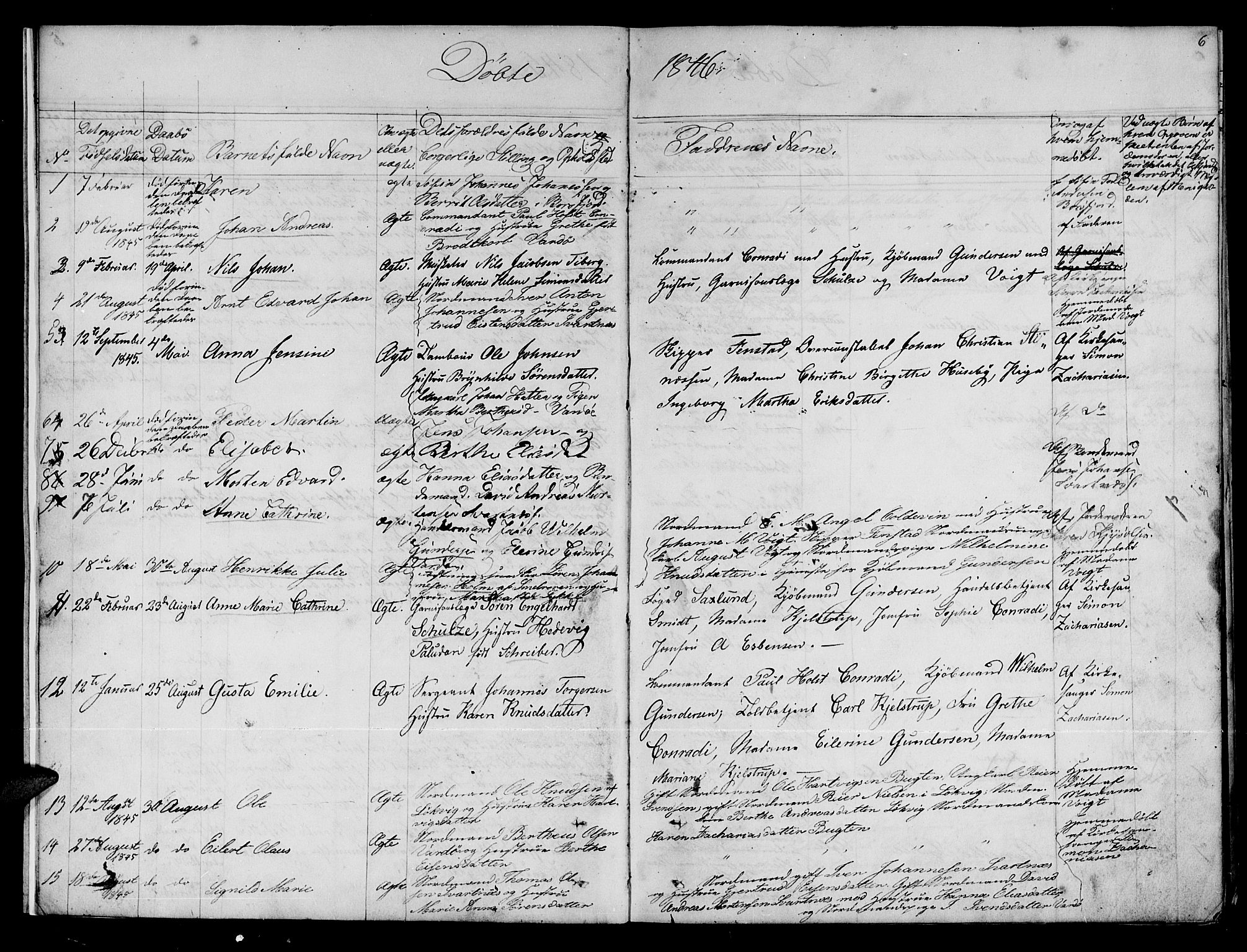 Vardø sokneprestkontor, SATØ/S-1332/H/Hb/L0001klokker: Parish register (copy) no. 1, 1844-1861, p. 6