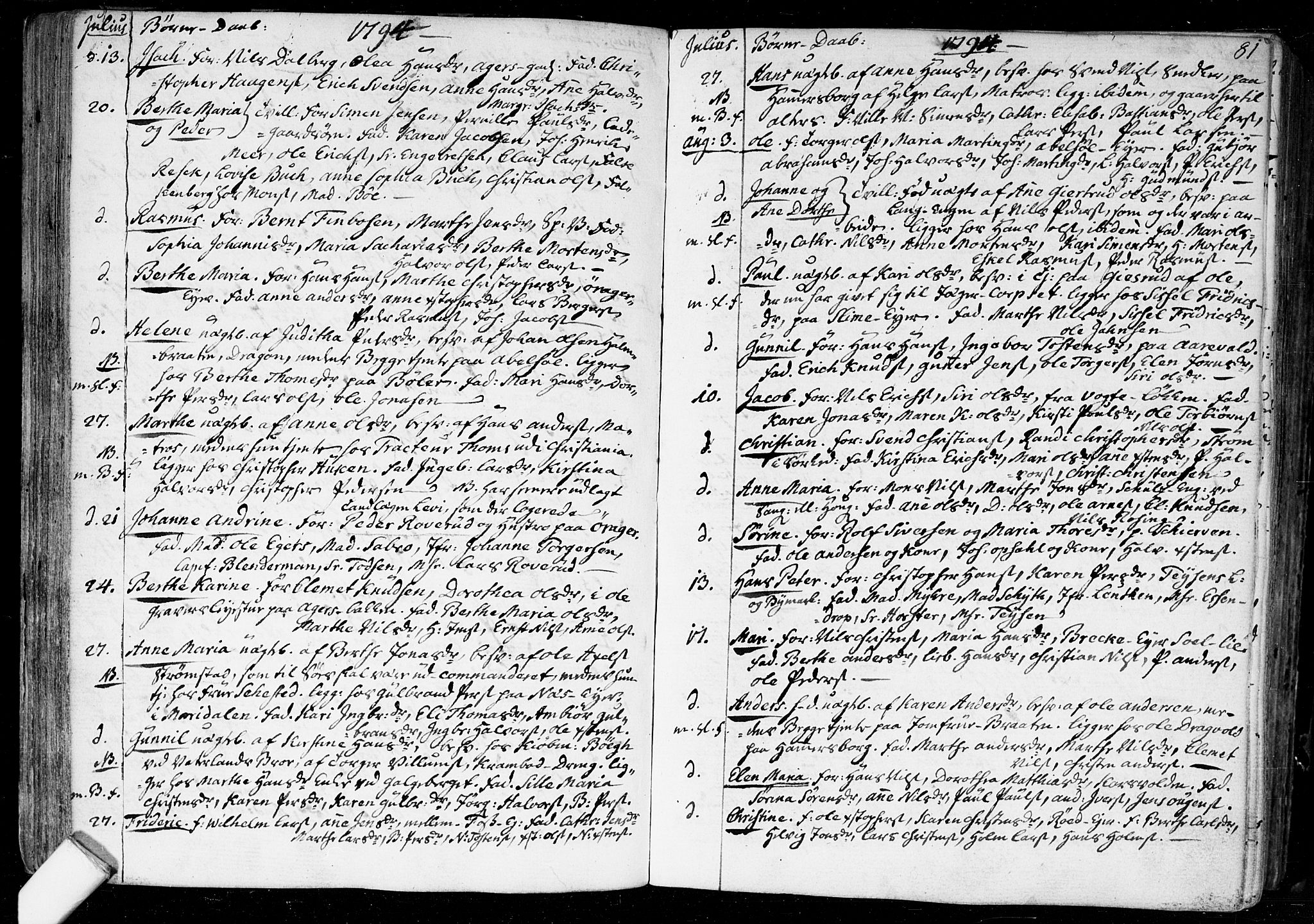 Aker prestekontor kirkebøker, AV/SAO-A-10861/F/L0010: Parish register (official) no. 10, 1786-1809, p. 81