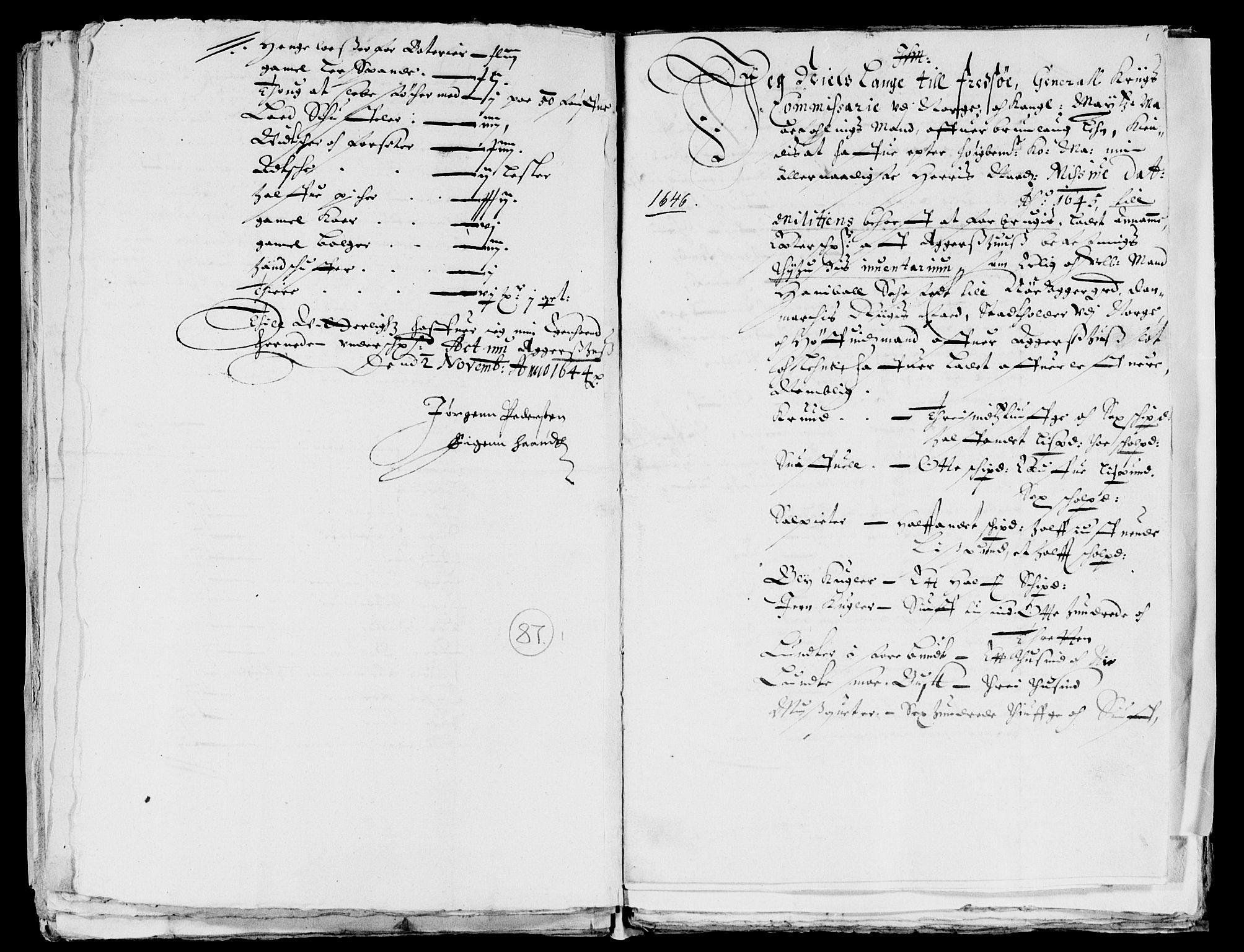 Rentekammeret inntil 1814, Reviderte regnskaper, Lensregnskaper, AV/RA-EA-5023/R/Rb/Rba/L0181: Akershus len, 1644-1645