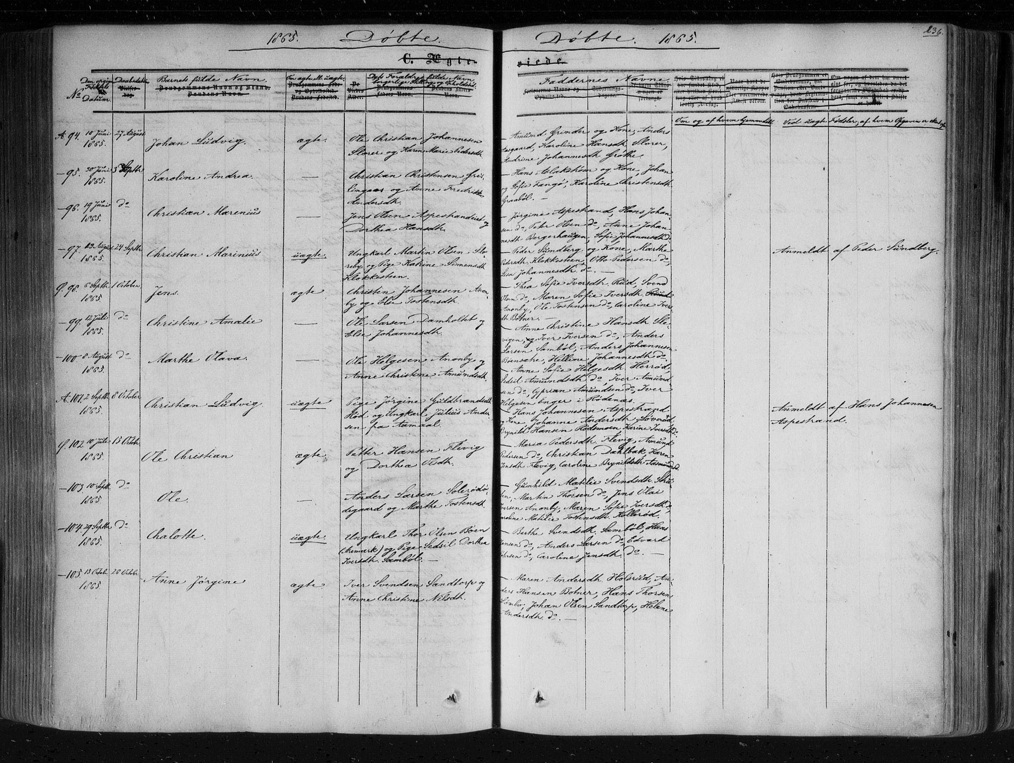 Aremark prestekontor Kirkebøker, SAO/A-10899/F/Fc/L0003: Parish register (official) no. III 3, 1850-1865, p. 236