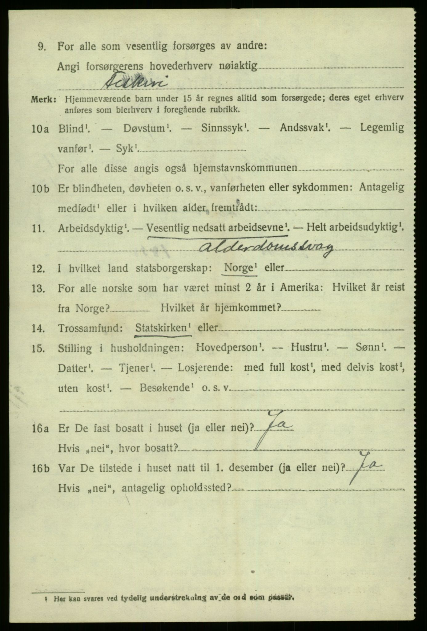 SAB, 1920 census for Solund, 1920, p. 4079