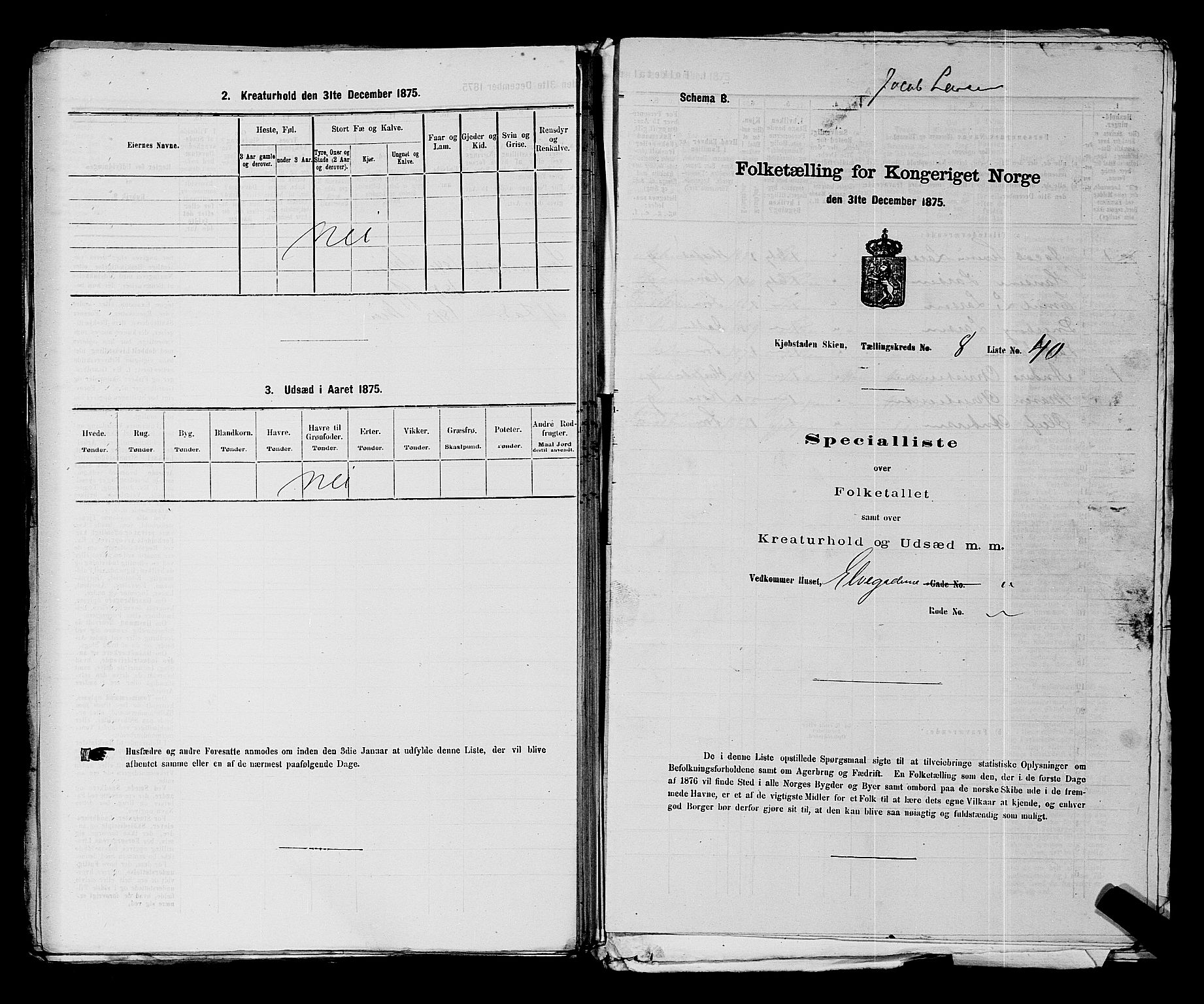 SAKO, 1875 census for 0806P Skien, 1875, p. 1331
