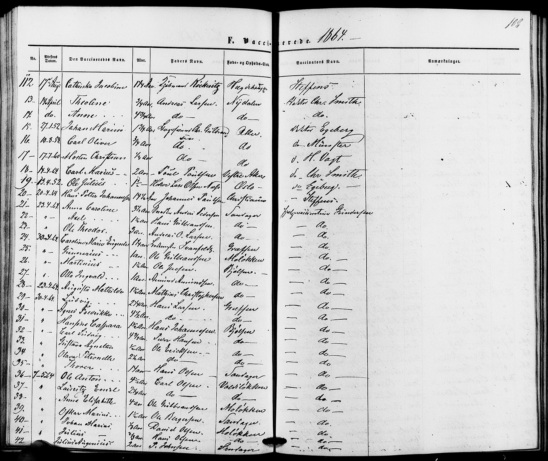 Vestre Aker prestekontor Kirkebøker, AV/SAO-A-10025/K/Ka/L0001: Vaccination register no. 1, 1857-1867, p. 102