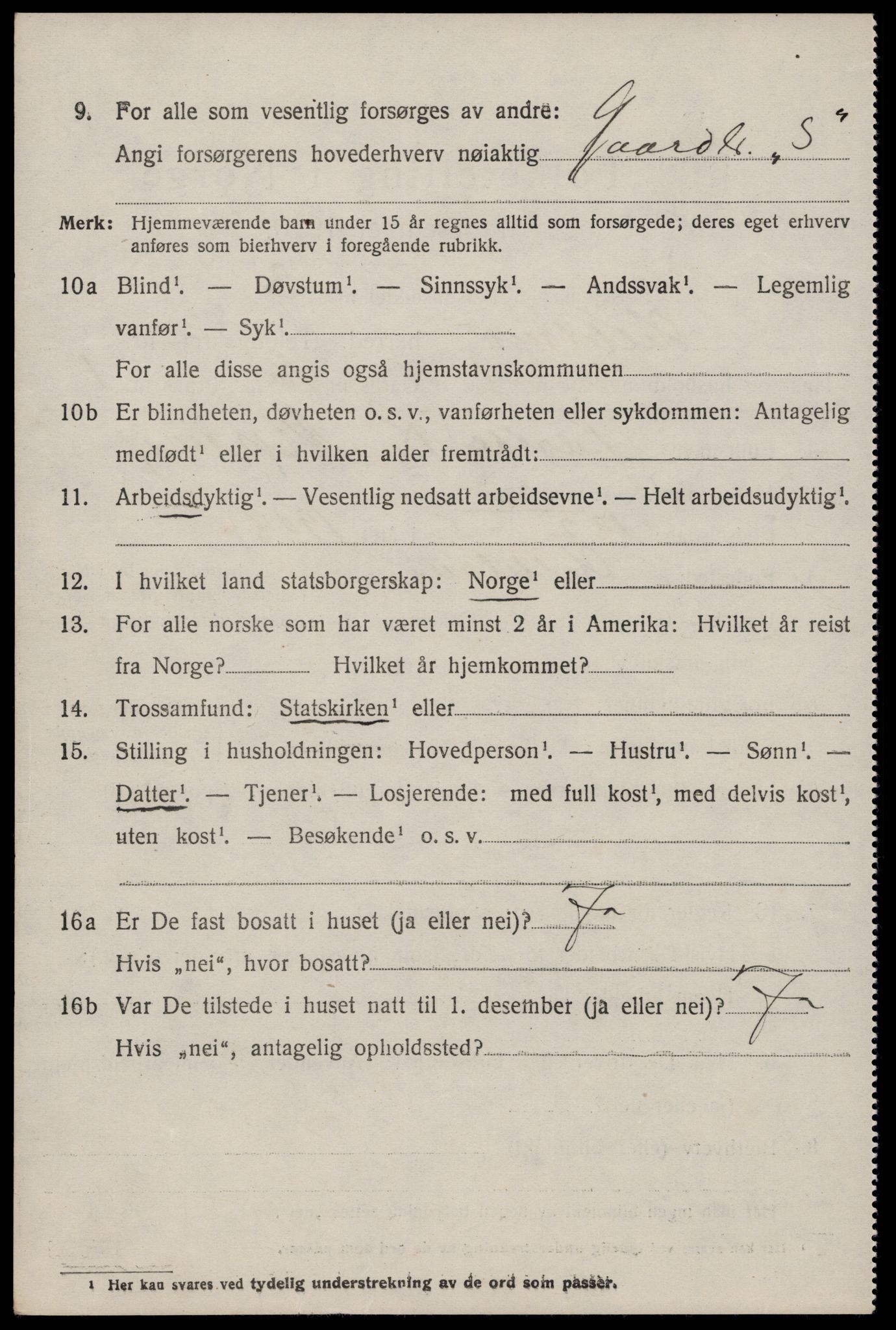 SAST, 1920 census for Helleland, 1920, p. 990