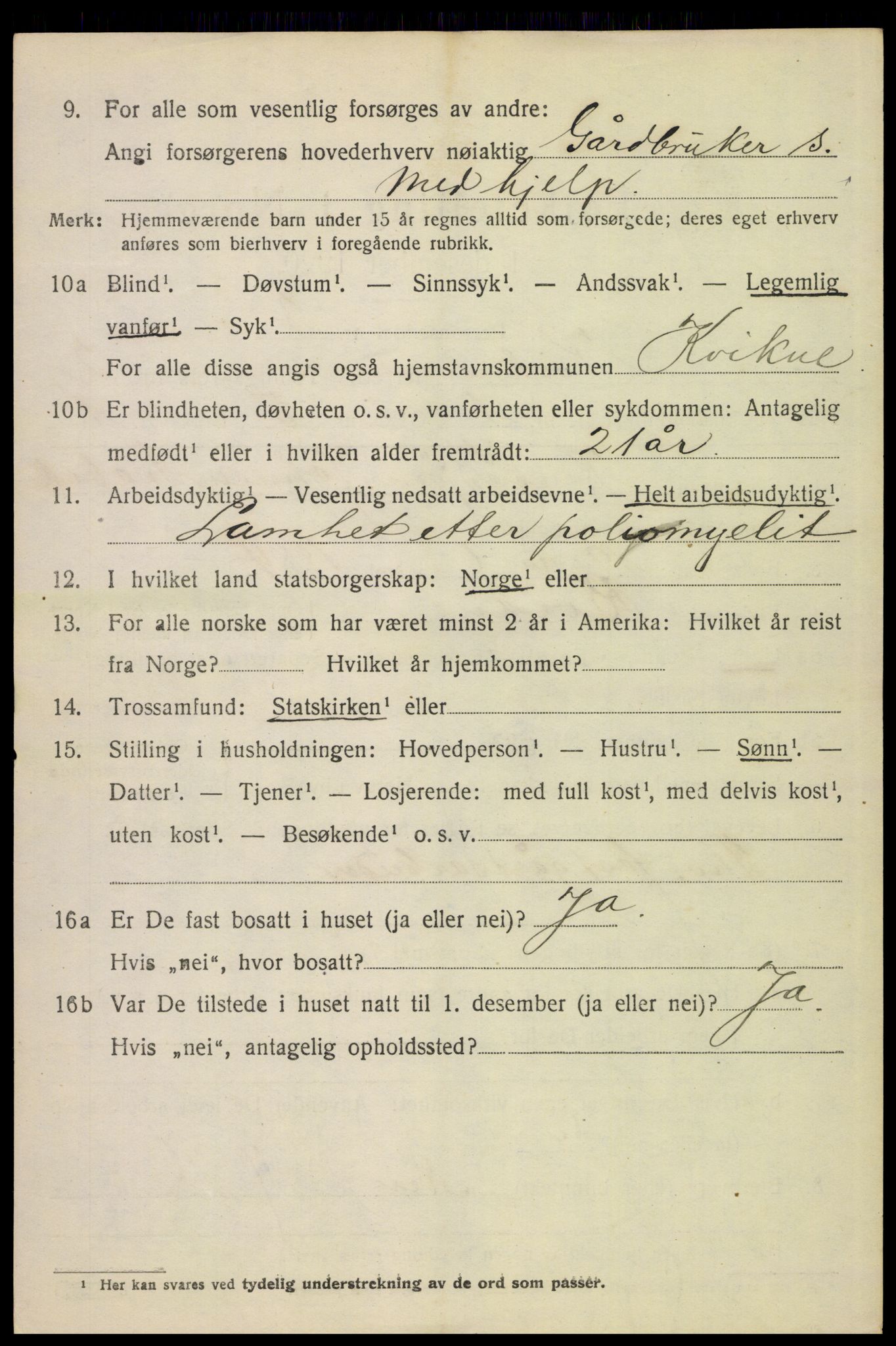 SAH, 1920 census for Kvikne, 1920, p. 973