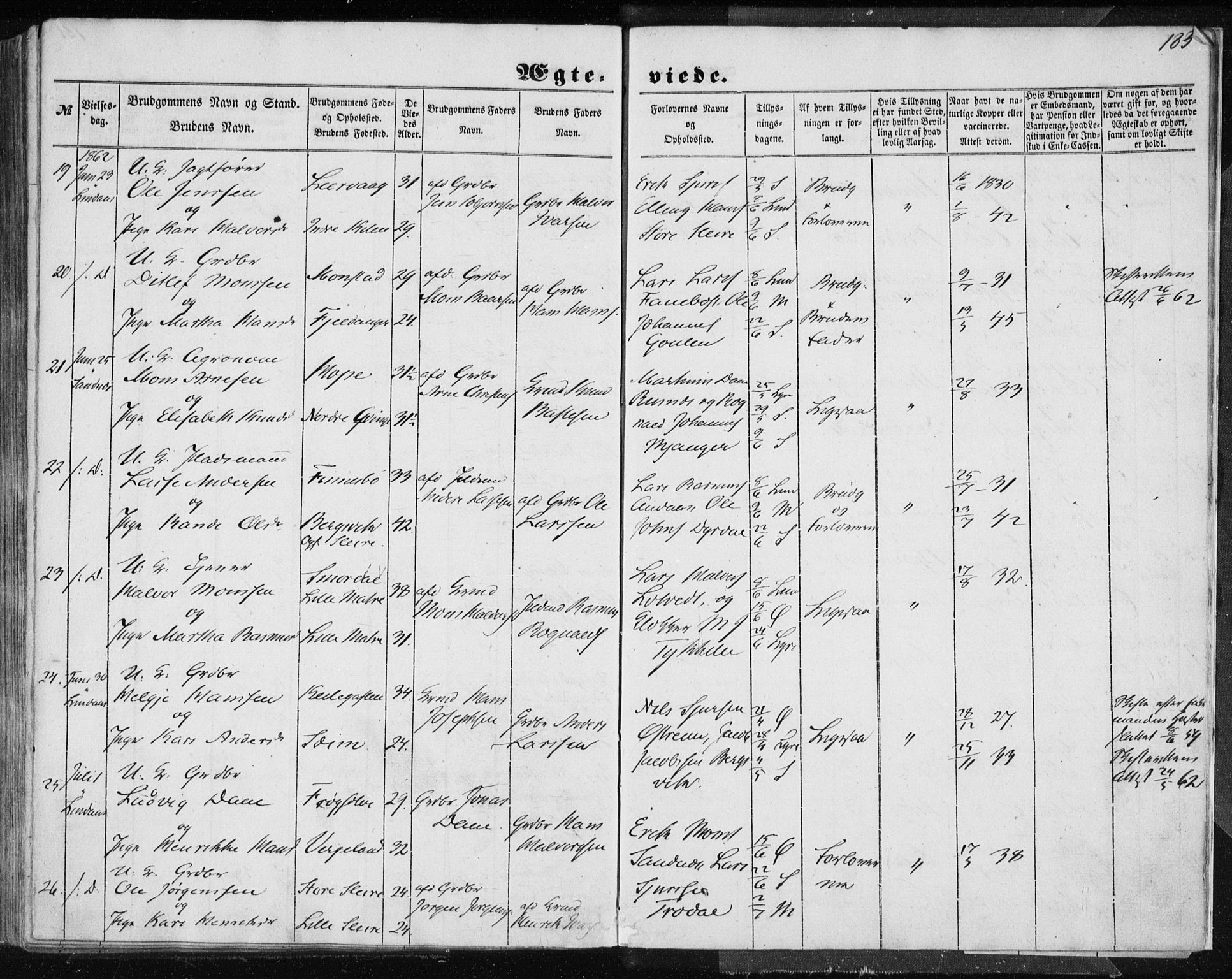 Lindås Sokneprestembete, AV/SAB-A-76701/H/Haa/Haaa/L0013: Parish register (official) no. A 13, 1848-1862, p. 183