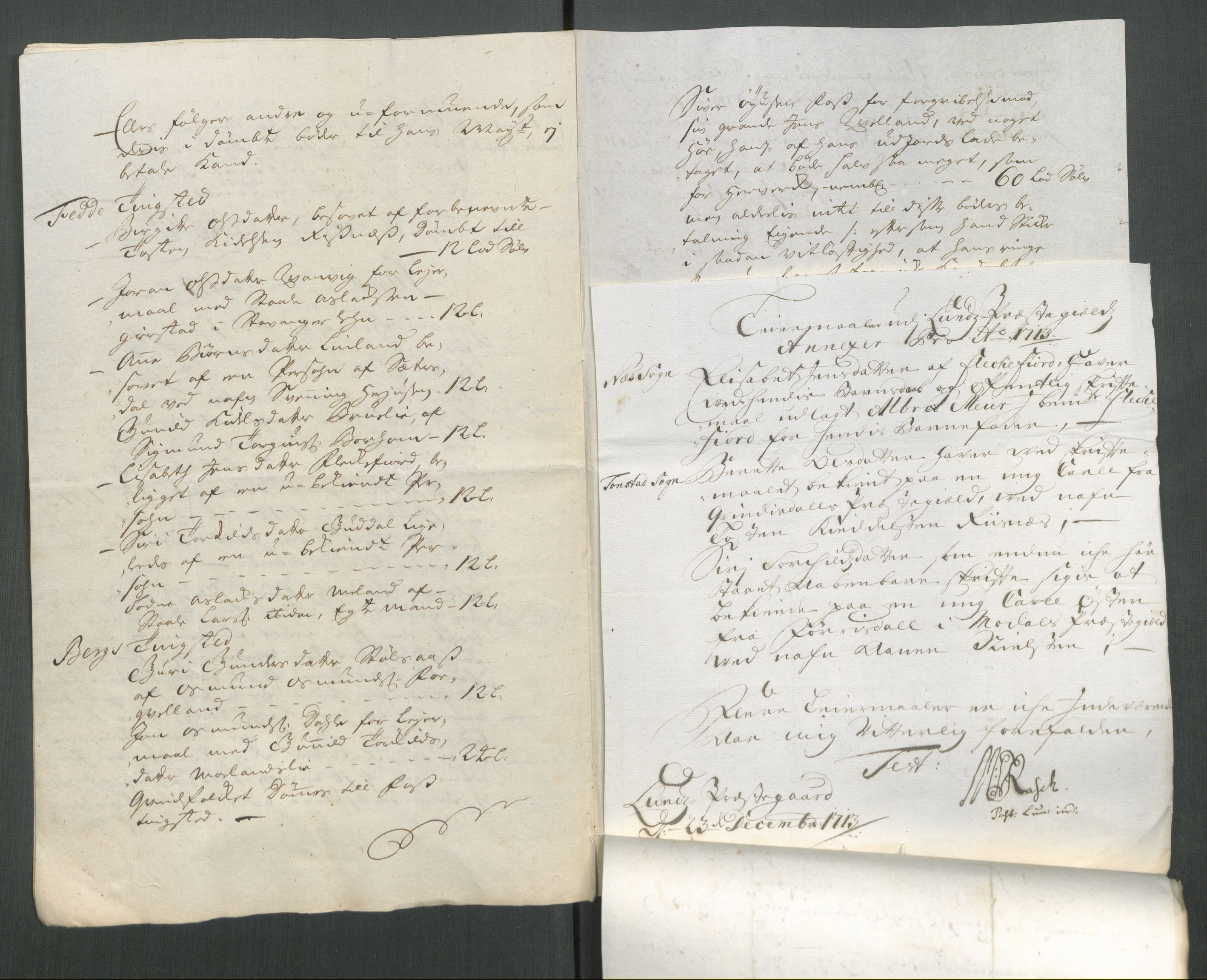 Rentekammeret inntil 1814, Reviderte regnskaper, Fogderegnskap, AV/RA-EA-4092/R43/L2556: Fogderegnskap Lista og Mandal, 1713, p. 376