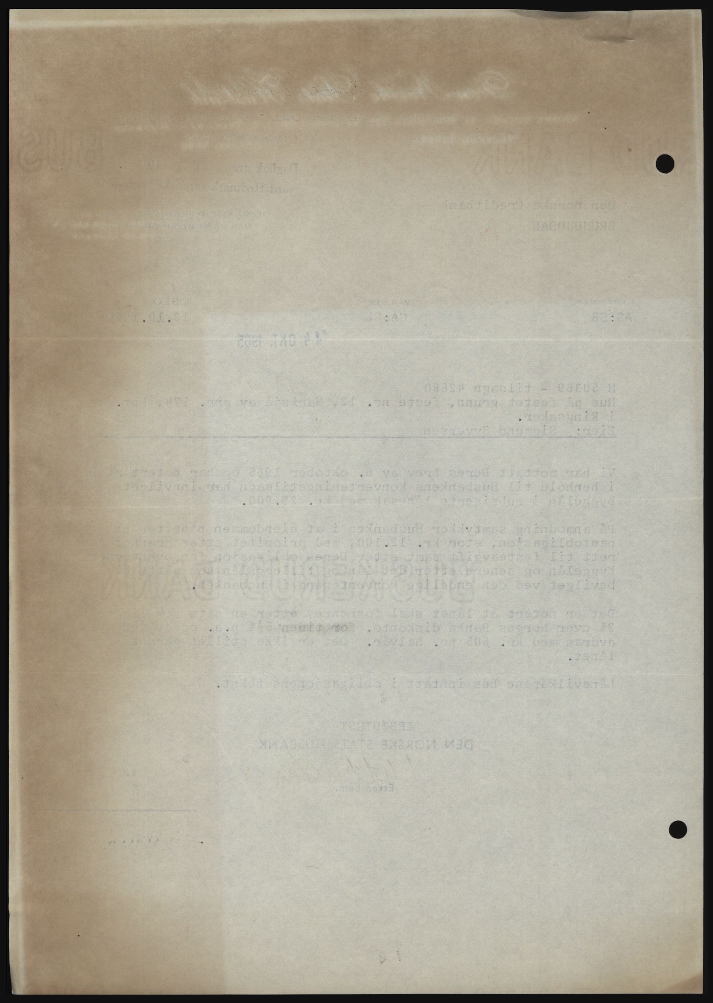 Nord-Hedmark sorenskriveri, SAH/TING-012/H/Hc/L0022: Mortgage book no. 22, 1965-1965, Diary no: : 4622/1965