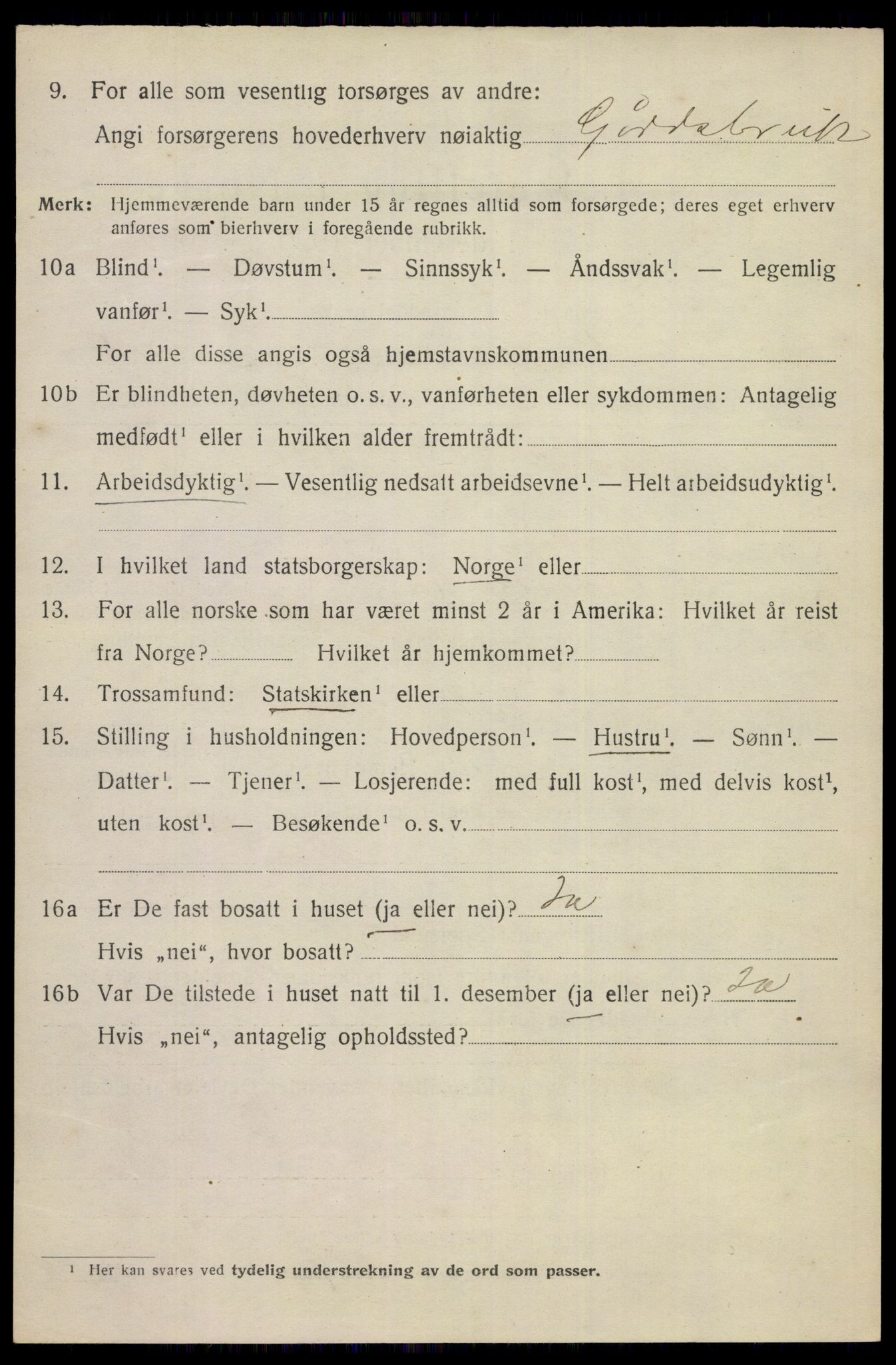 SAKO, 1920 census for Eidanger, 1920, p. 3895