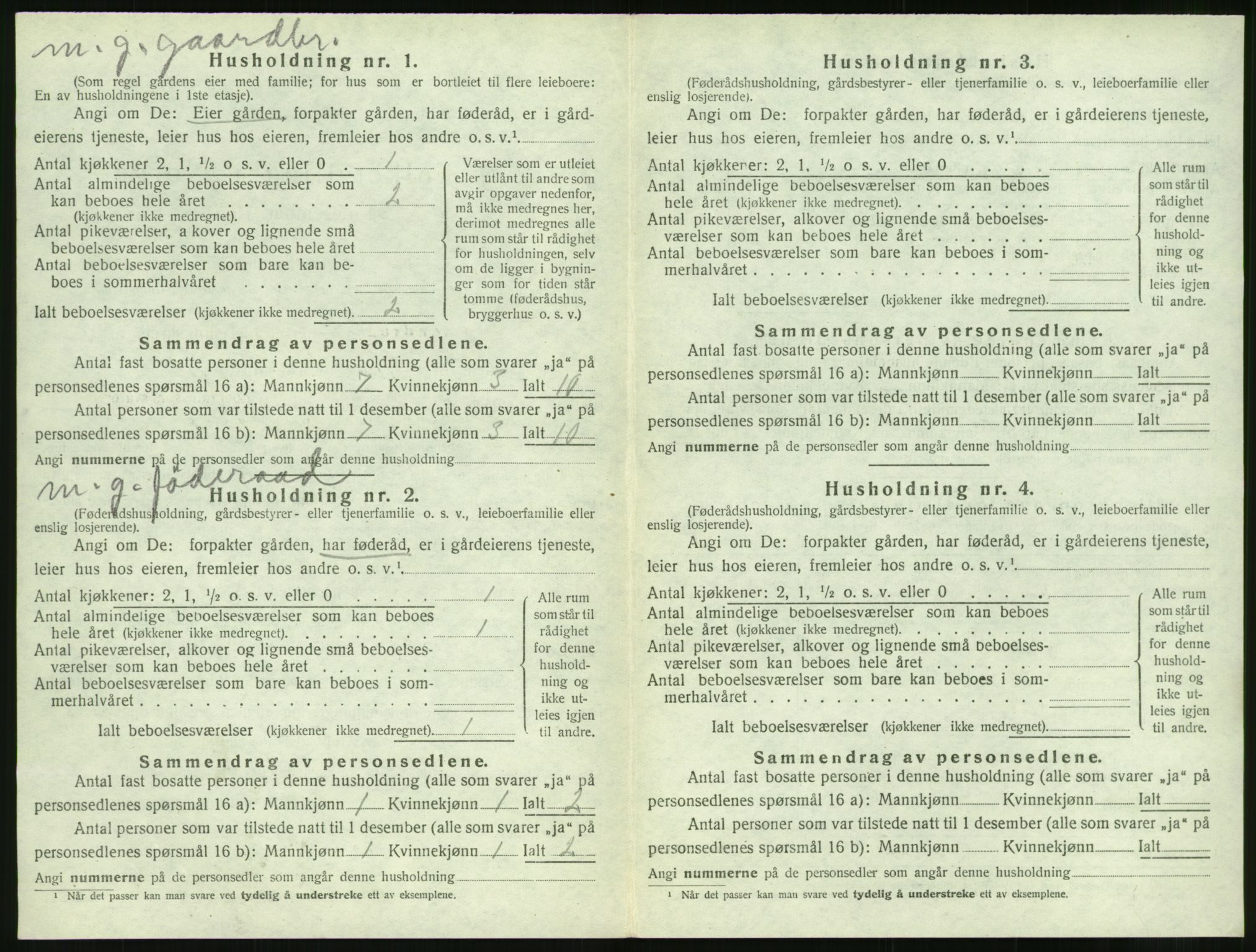 SAT, 1920 census for Vatne, 1920, p. 529