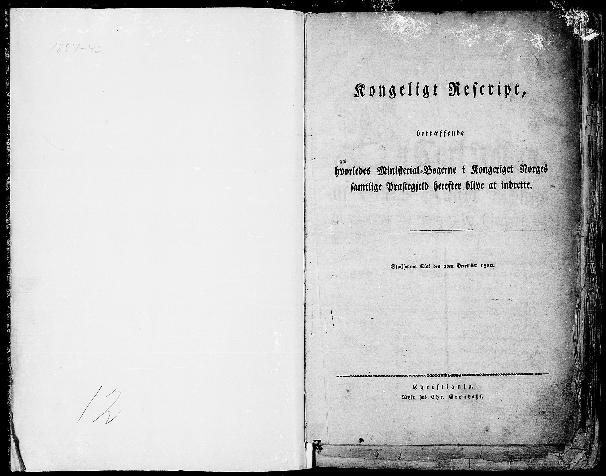 Gran prestekontor, SAH/PREST-112/H/Ha/Haa/L0010: Parish register (official) no. 10, 1824-1842